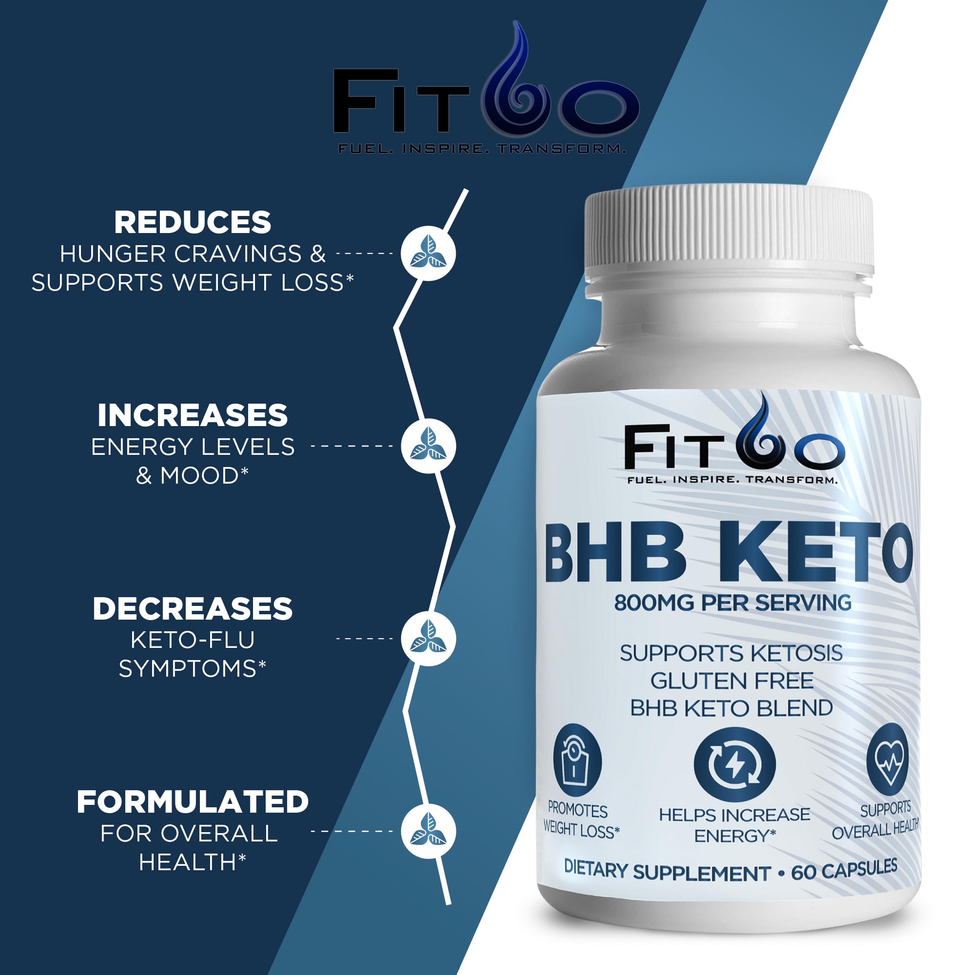 FIT60 Keto Diet Pills for Men & Women - Boost Energy and Mental Clarity for Enhanced Focus FIT60 uk supplements