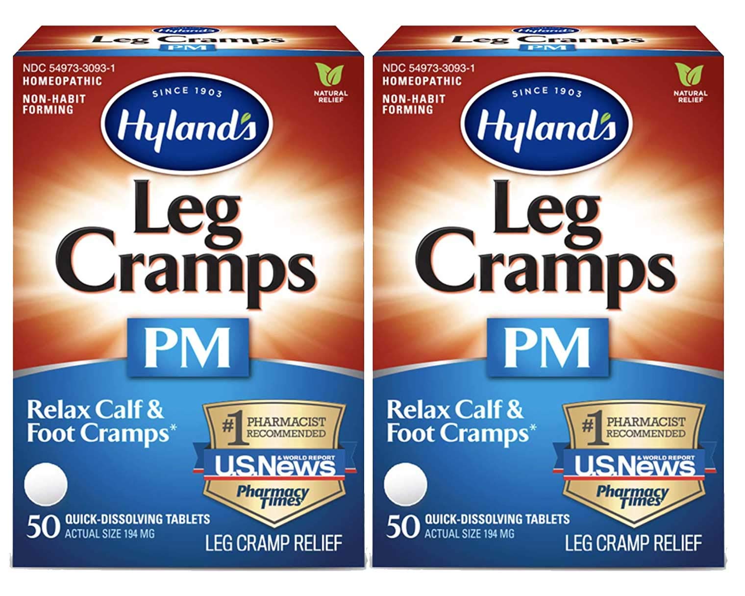 Hyland's Leg Cramps PM Tablets 50 ea 50 Count (Pack of 2) Hyland's uk supplements