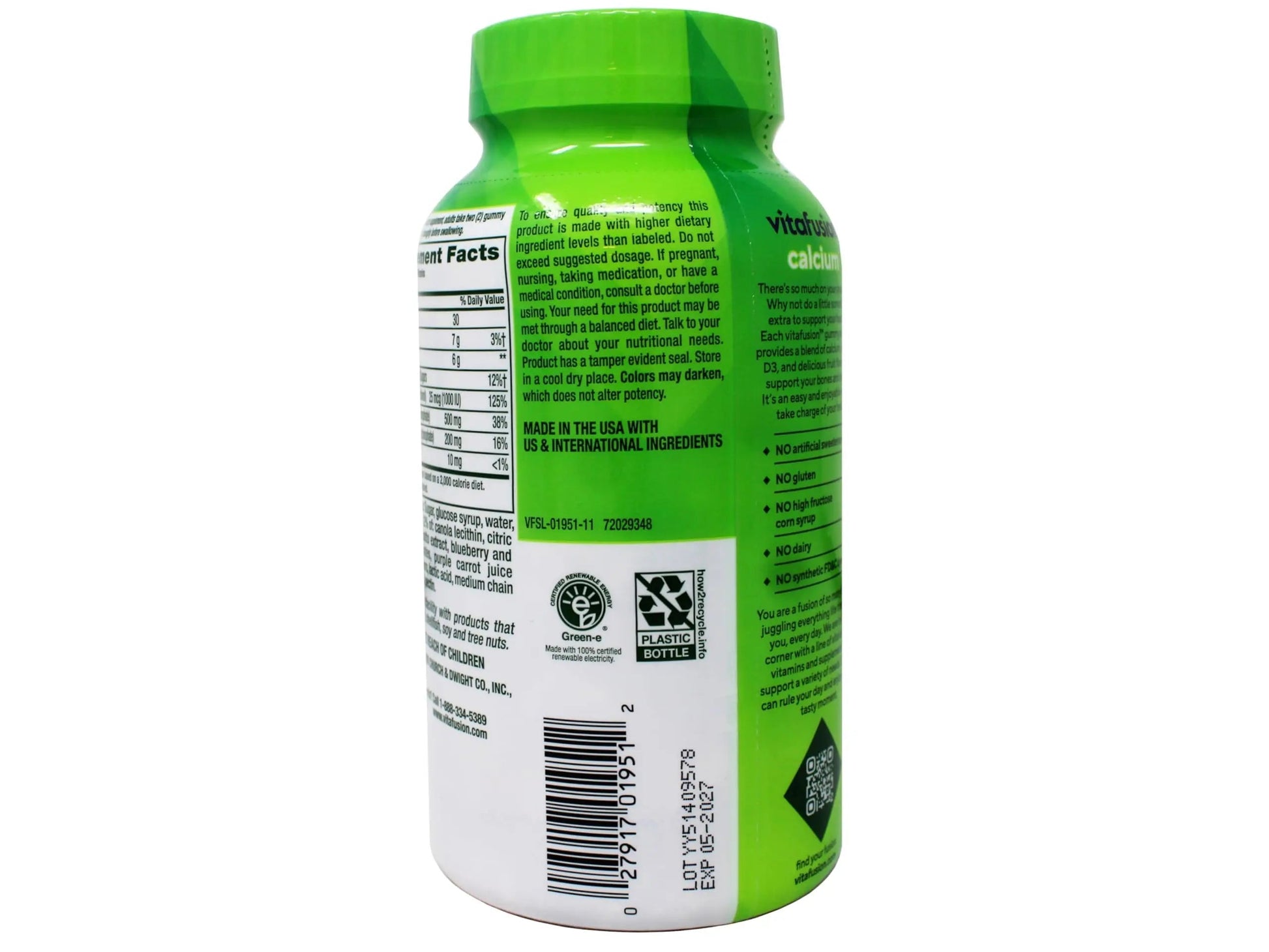 Vitafusion Calcium Adult Gummy Vitamins, 100 Gummy Vitamins Vitafusion uk supplements