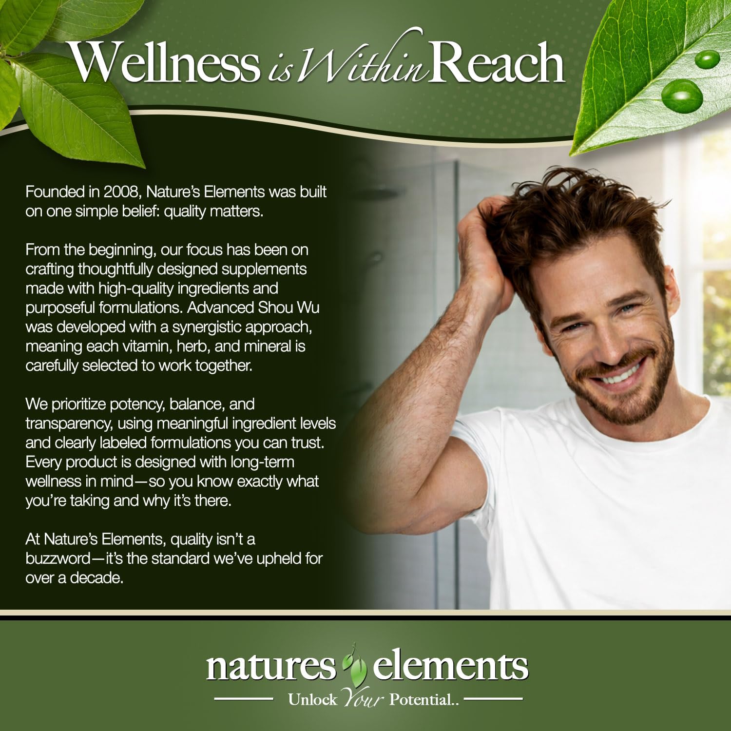 Natures Elements Advanced Shou Wu for Gray Hair – Prepared He Shou Wu for Hair Growth with Biotin, Bioperine, Fo-Ti Root & More – 100% Natural – 60 Tablets – Non-GMO, Gluten-Free Natures Elements uk supplements