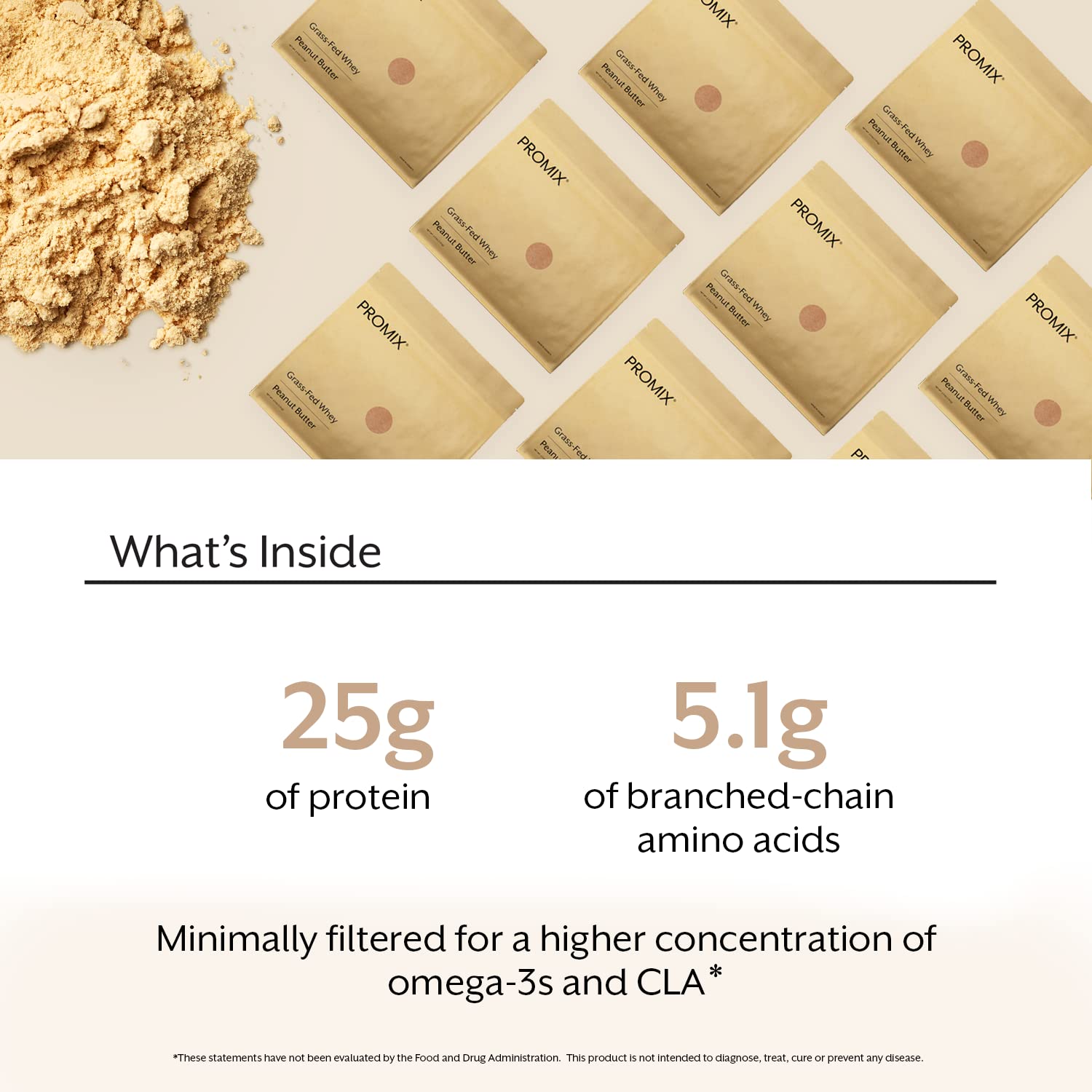 Promix Whey Protein Powder, Peanut Butter - 2.5lb Bulk - Grass-Fed & 100% All Natural ProMix Nutrition uk supplements