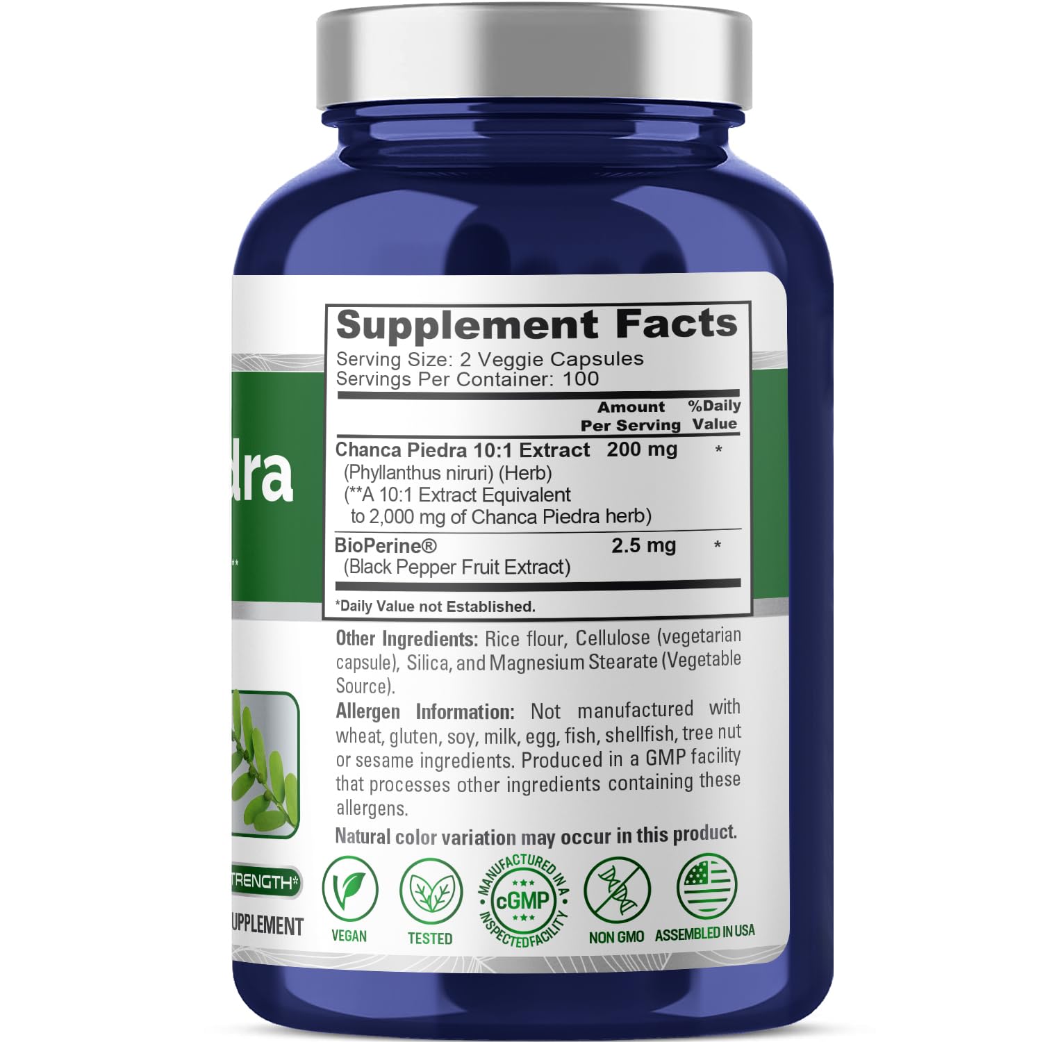 NusaPure Chanca Piedra 2000mg | 200 Veggie Caps | Herbal Extract Supplement | Extract 10:1, Non-GMO, Bioperine & Vegan | 100 Servings per Bottle NusaPure uk supplements