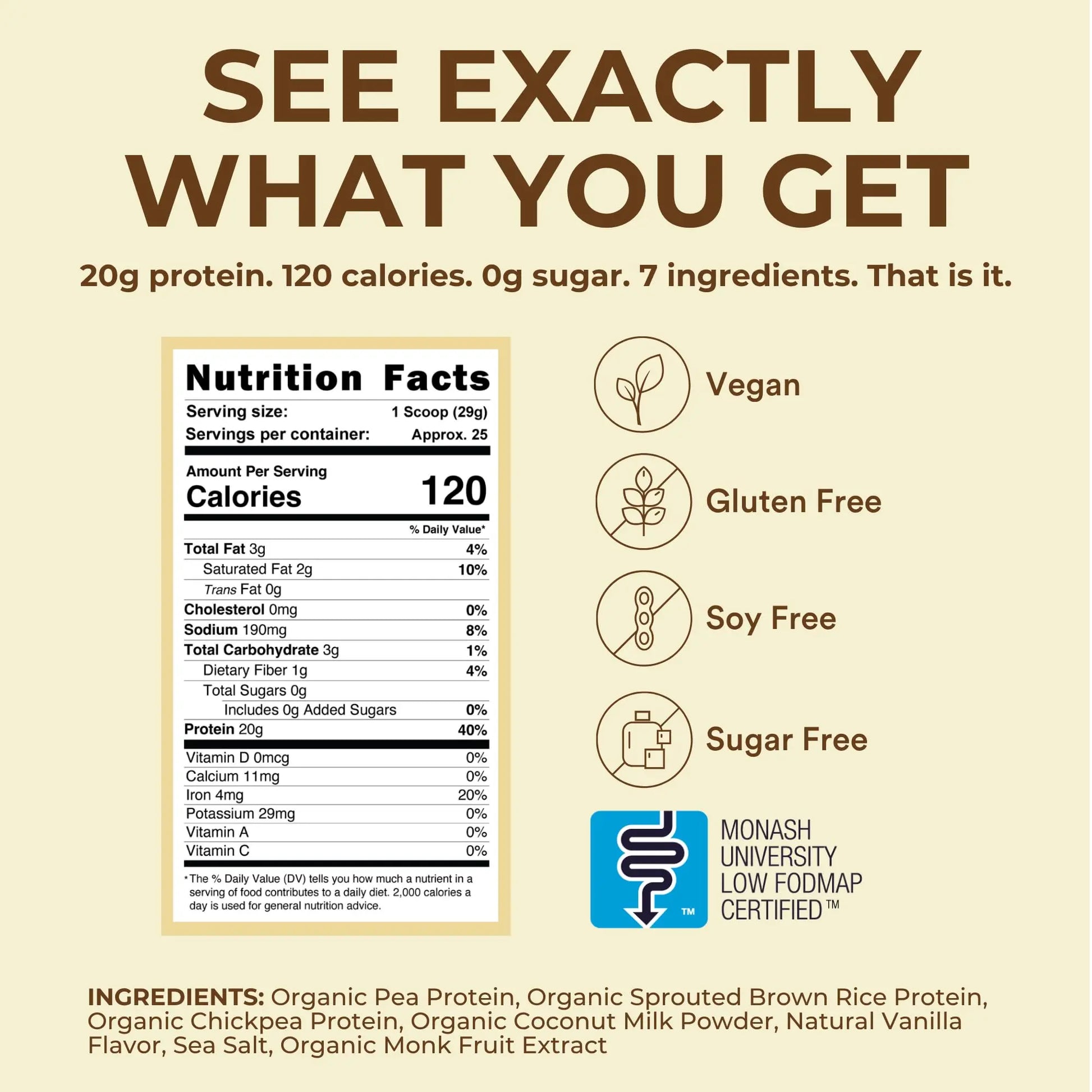 TumLove Vegan Protein Powder - Low FODMAP Certified, Gluten-Free, Dairy-Free, Soy-Free, 100% Gut-Friendly & Non-Bloating, Vanilla (25 Servings) TumLove uk supplements