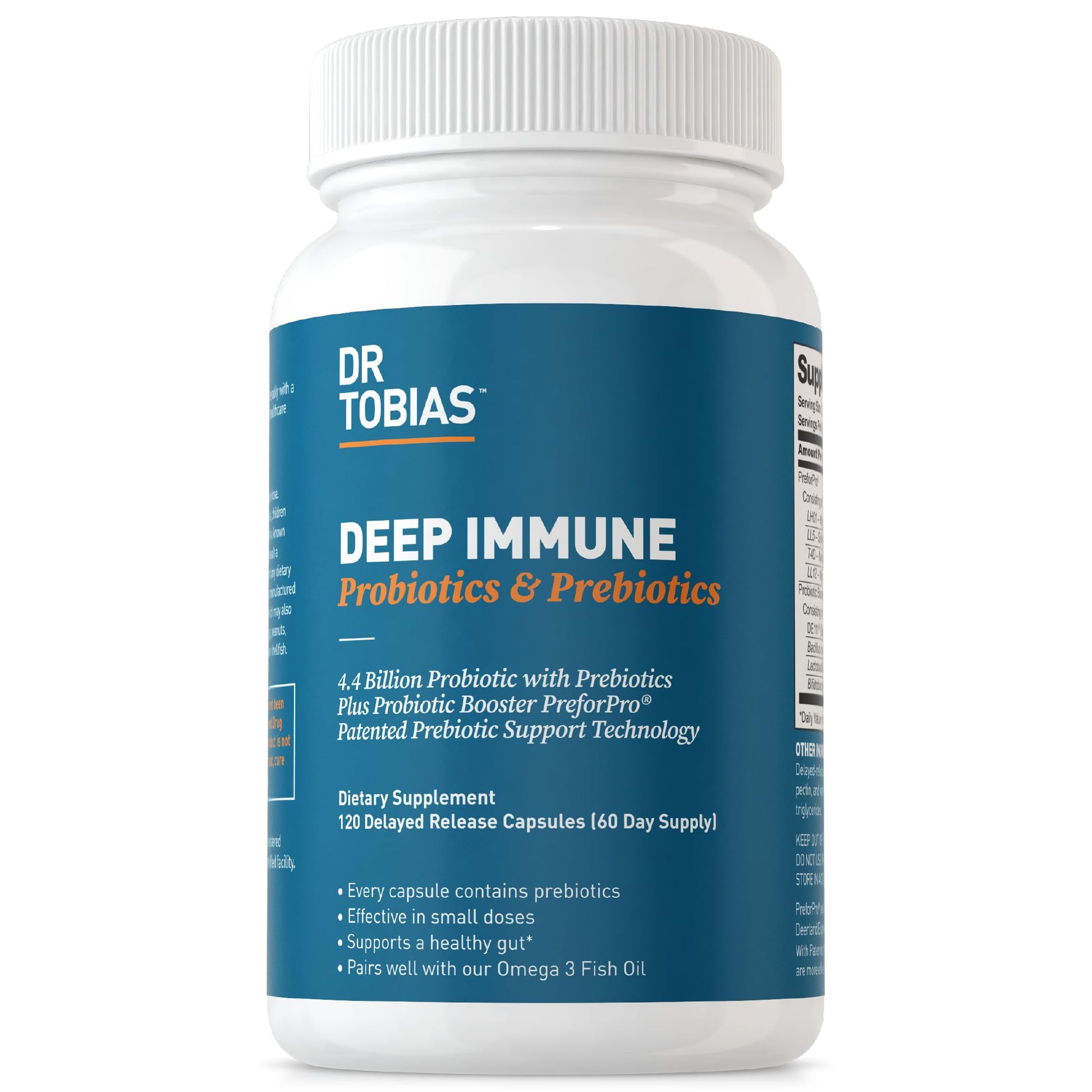 Dr. Tobias Deep Immune Probiotics & Prebiotics, 4.4 Billion CFU Probiotics for Women Dr. Tobias uk supplements