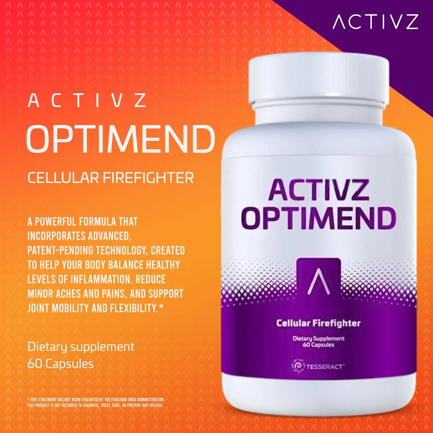 ACTIVZ Optimend - Advanced Joint Mobility and Comfort Support with Enhanced Bioavailability Using CyLoc Dextrin and DexKey Technology - 60 Capsules ACTIVZ uk supplements