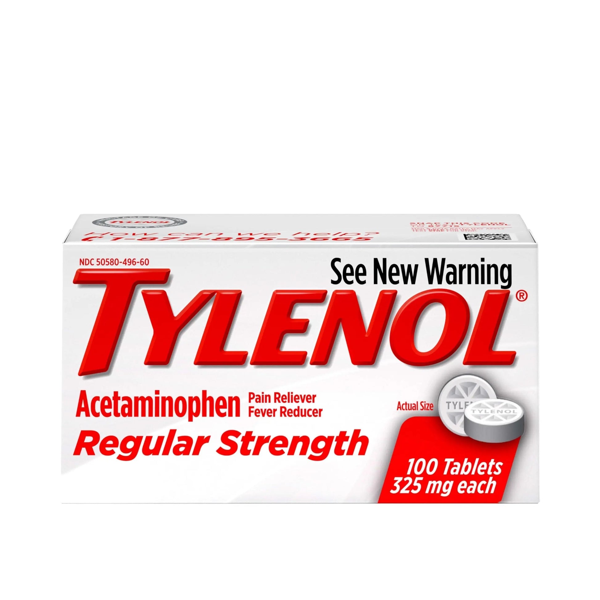 Tylenol Regular Strength Tablets with 325 mg of Acetaminophen, Fever Reducer & Pain Reliever for Headache, Backache, Muscle Aches, Joint Pain & Menstrual Cramps, 100 ct Tylenol uk supplements