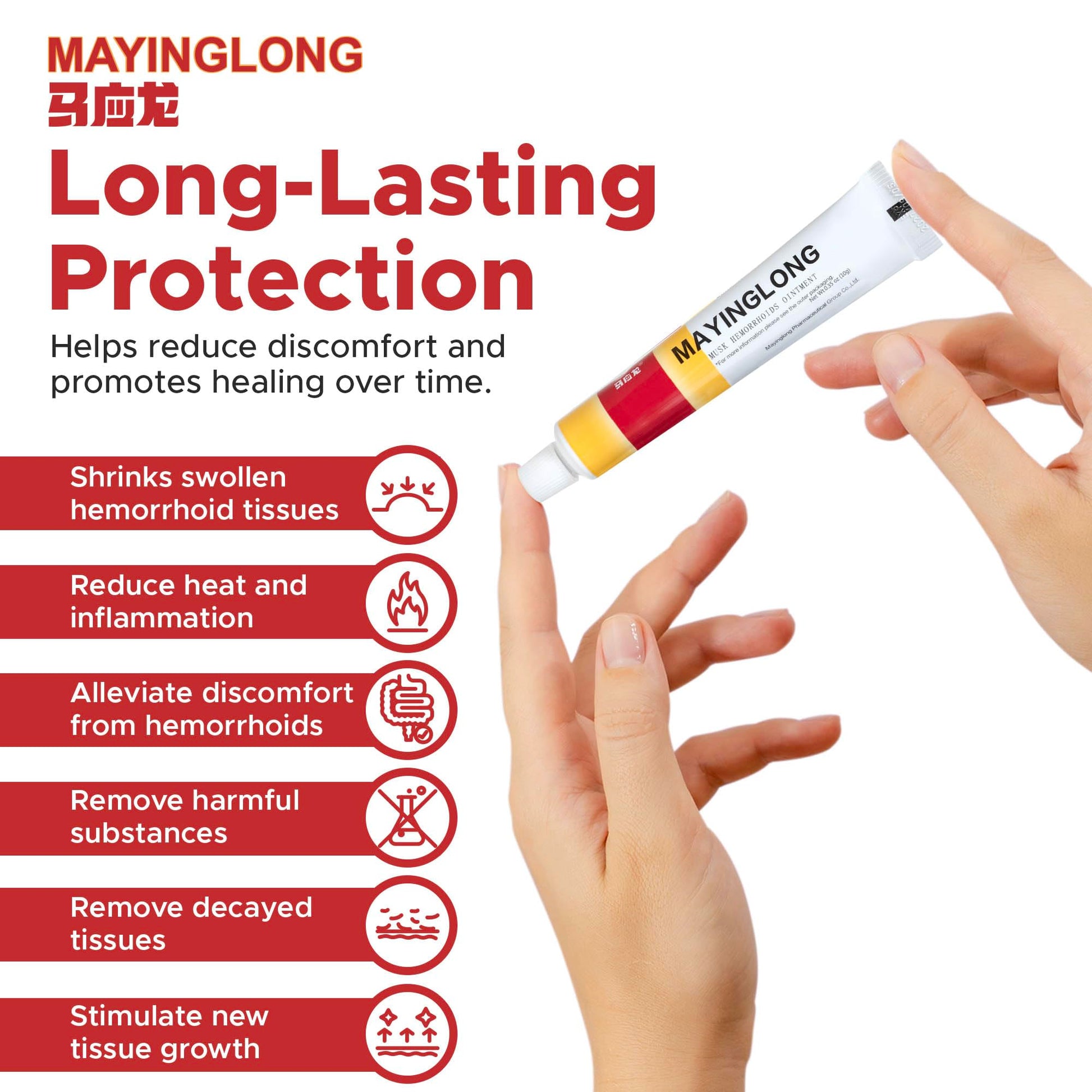 Mayinglong Musk Hemorrhoidal Ointment, Helps Relieve Itching, Burning, or Discomfort Fast (3 Pack) Mayinglong uk supplements
