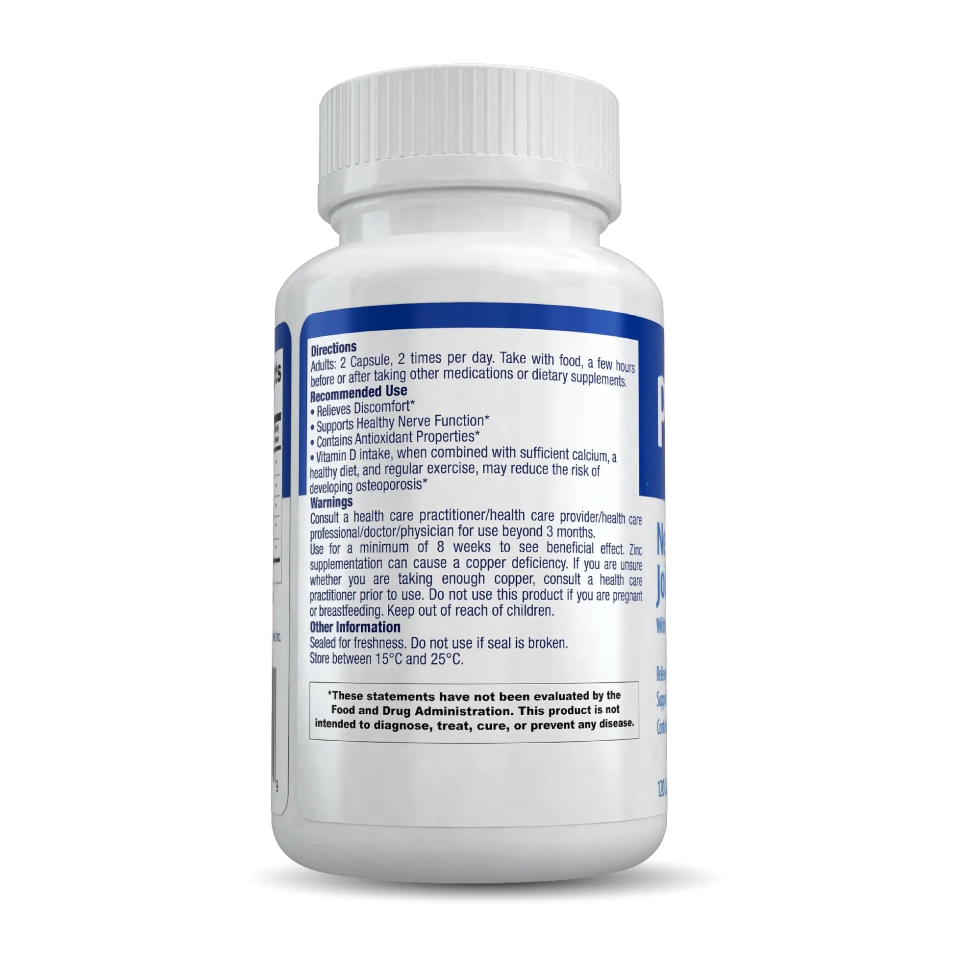 Pamidrol Nerve and Joint Support with Added Calcium 120 Capsules Pamidrol uk supplements