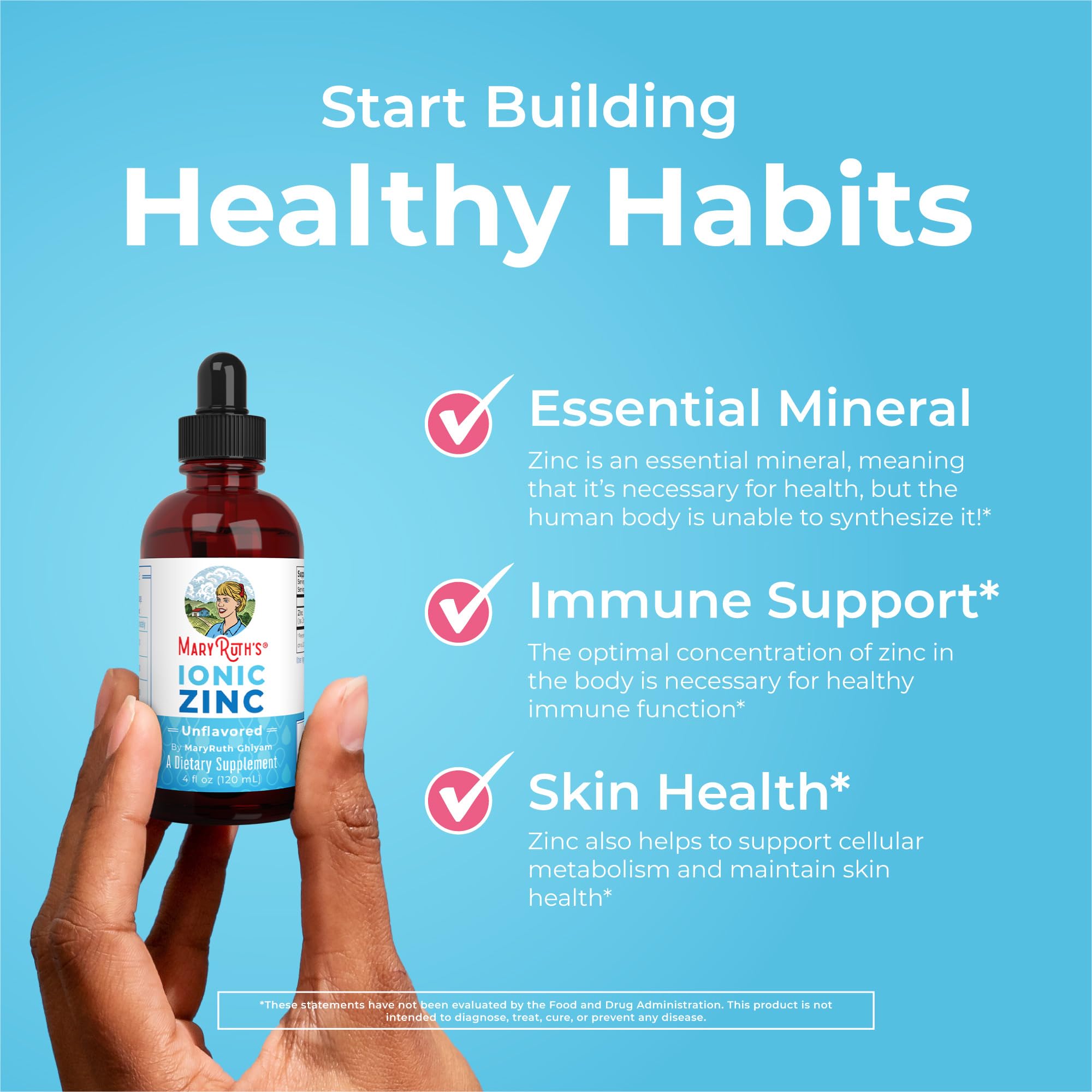 MaryRuth Organics Zinc Supplement for Immune Support, Immune Support Supplement for Kids, Ages 4-13, Zinc Sulfate, Vegan, USDA Organic, Glycerin Based, 2 Fl Oz MARYRUTH'S uk supplements