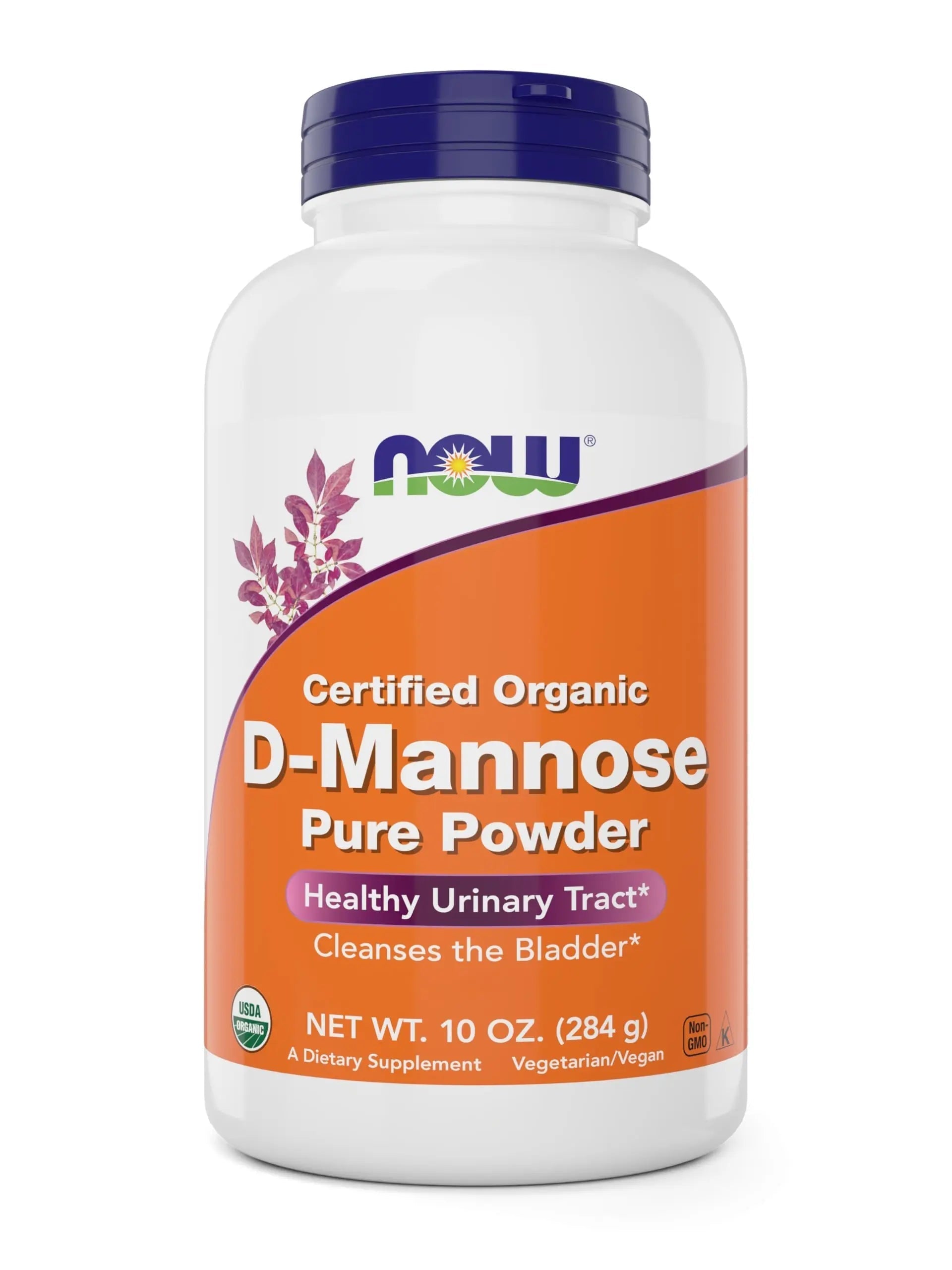 NOW Foods Pure, Organic D-Mannose 10 oz Powder - Bladder Cleanse and Urinary Tract Health Supplement - Non-GMO - Vegan Friendly - 2000mg / 2 Grams per Serving NOW Foods uk supplements