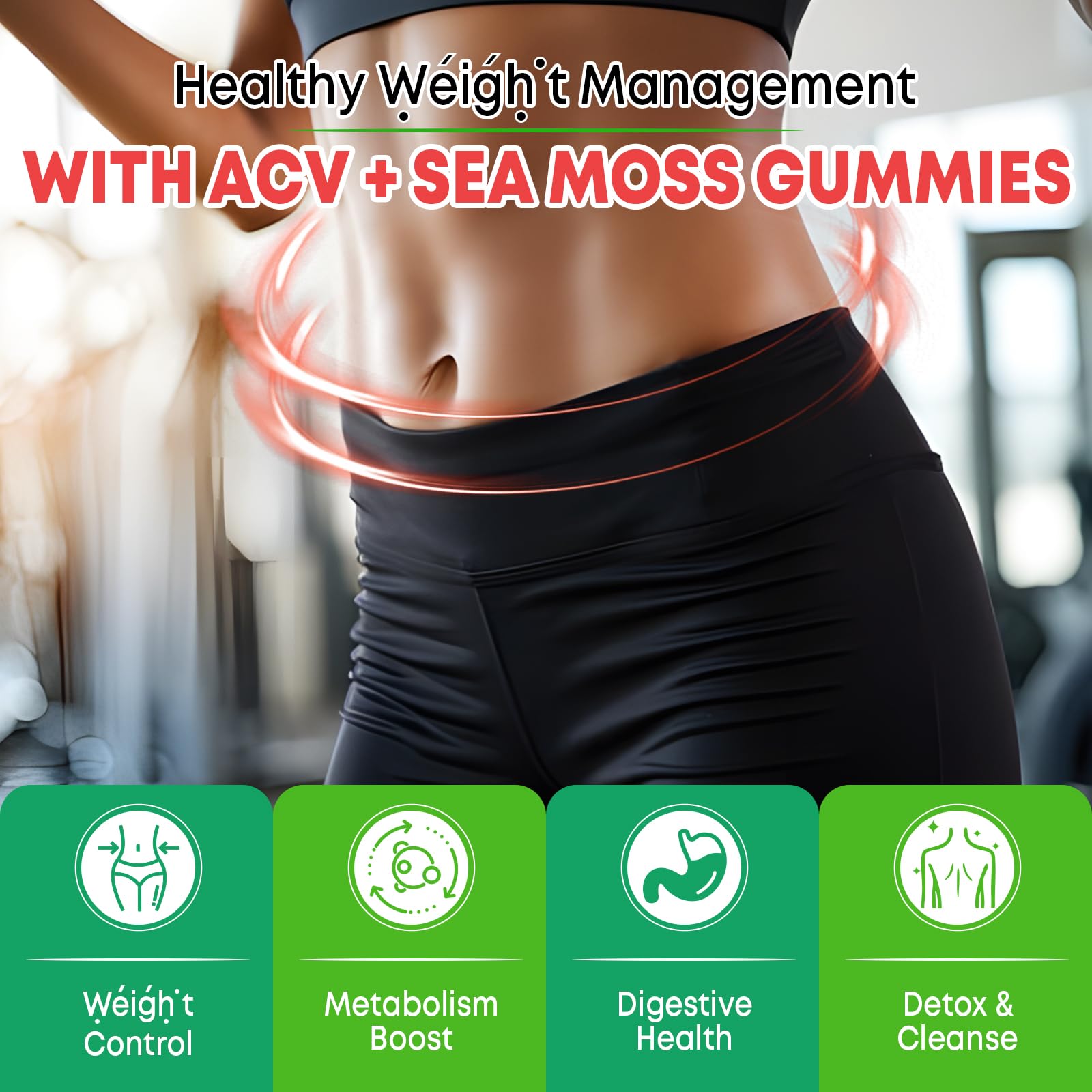 Vazatisi 2 Pack Apple Cider Vinegar Gummies, ACV with Sea Moss Gummies for Metabolism, Digestion, Detox, Gut & Immune Health, Apple Flavored -120 Count Vazatisi uk supplements