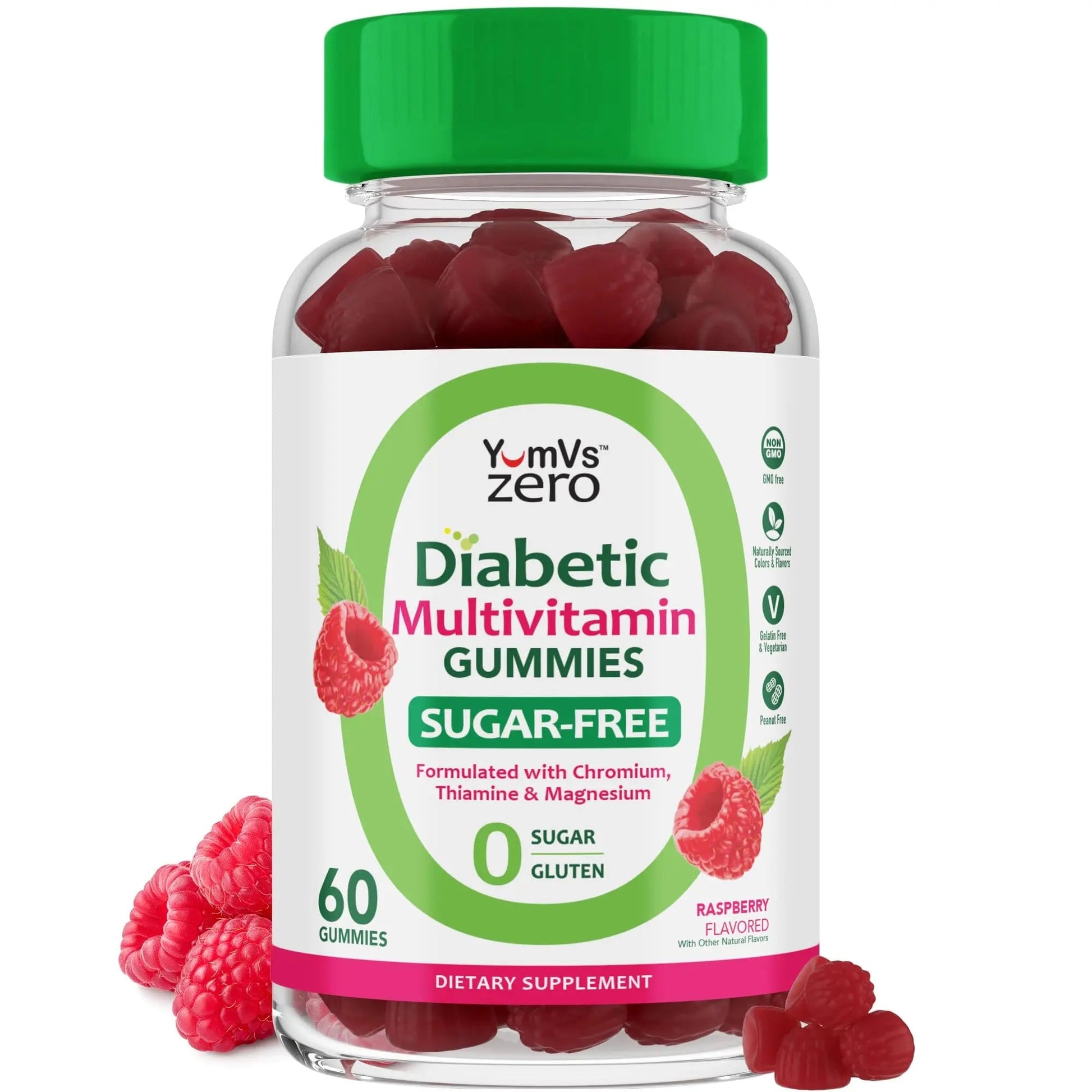 YUM-V'S Multivitamin for Women & Men – Sugar Free Multivitamin Gummies – Zero Sugar Gummy with Chromium, Thiamine & Magnesium YUM-V'S uk supplements
