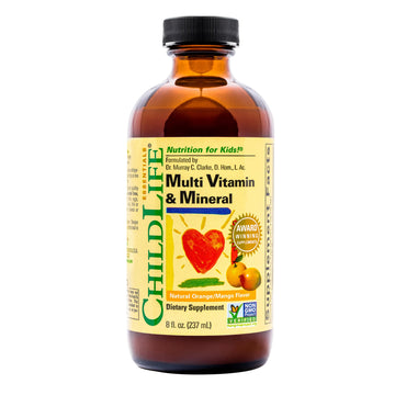 CHILDLIFE ESSENTIALS Kids Multivitamin & Mineral - Kids Vitamins, Liquid Multivitamin for Kids, Toddler Multivitamins, Liquid Vitamins, Baby Multivitamin - Natural Orange & Mango, 8 Fl Oz (Pack of 1) CHILDLIFE ESSENTIALS uk supplements