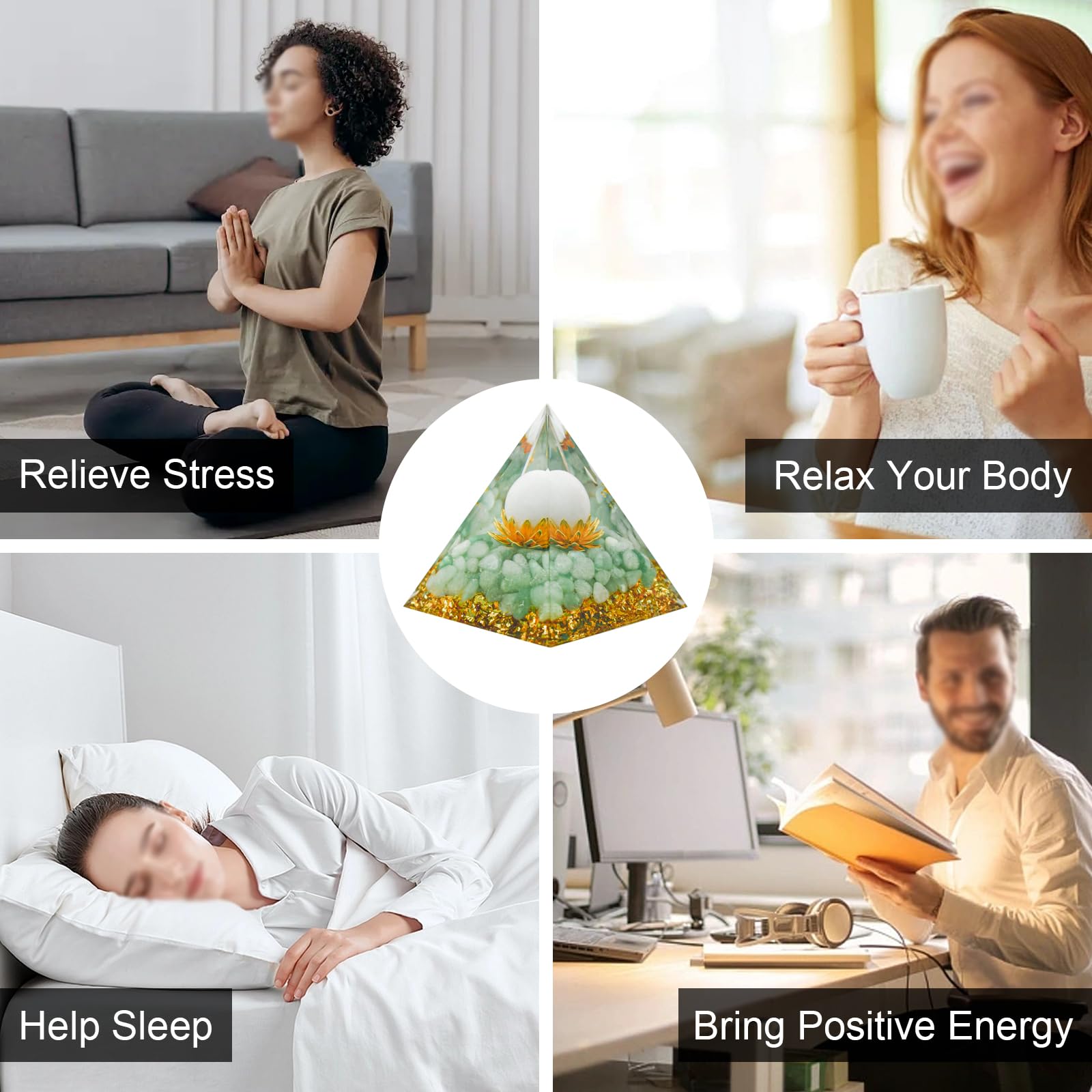 MrMrKura Orgone Pyramids Orgone Energy Pyramid Flower of Life Crystals Organite Obsidian MrMrKura uk supplements