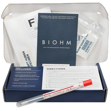 BIOHM Gut Health Test Kit for Microbiome and Digestive Health Analysis, Home Test Kit with Gut Score, Easy-to-Read Results and Actionable Recommendations BIOHM uk supplements