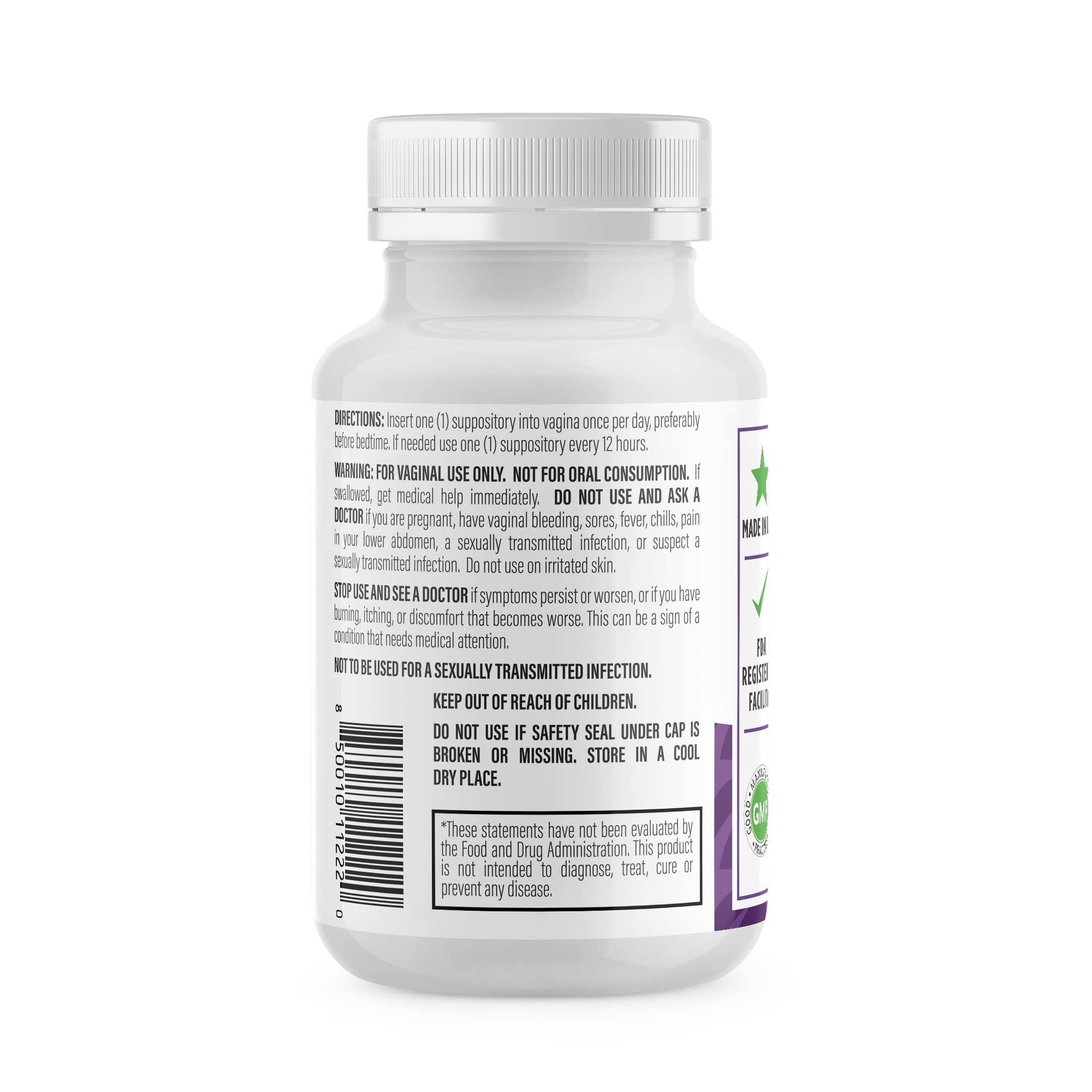NewLife Naturals Boric Acid Vaginal Suppositories 600mg (60 Pack) with 28 Applicators - for pH Balance NewLife Naturals uk supplements