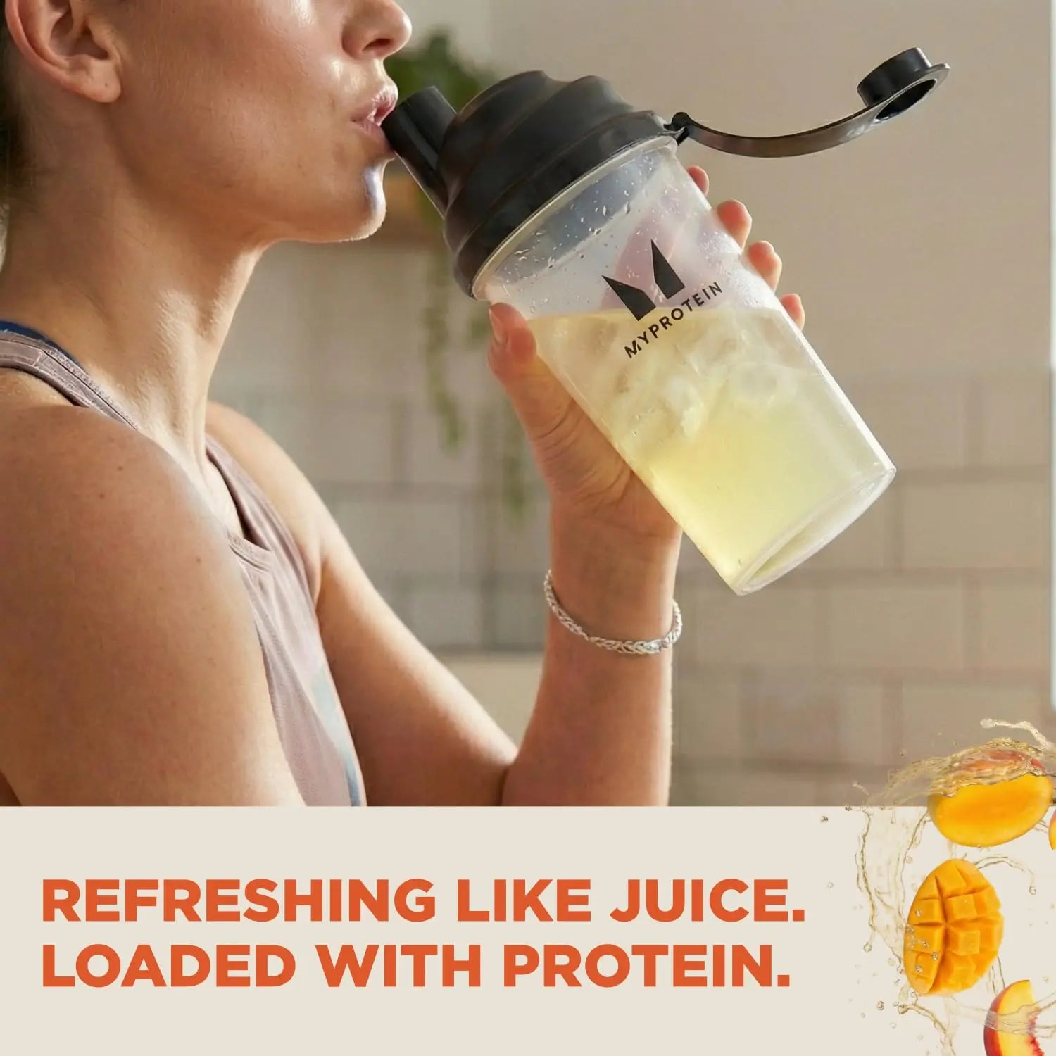Myprotein Clear Whey Isolate Protein Powder, 1.1 Lb (20 Servings) Peach Mango, 20g Protein per Serving, Naturally Flavored Drink Mix Myprotein uk supplements