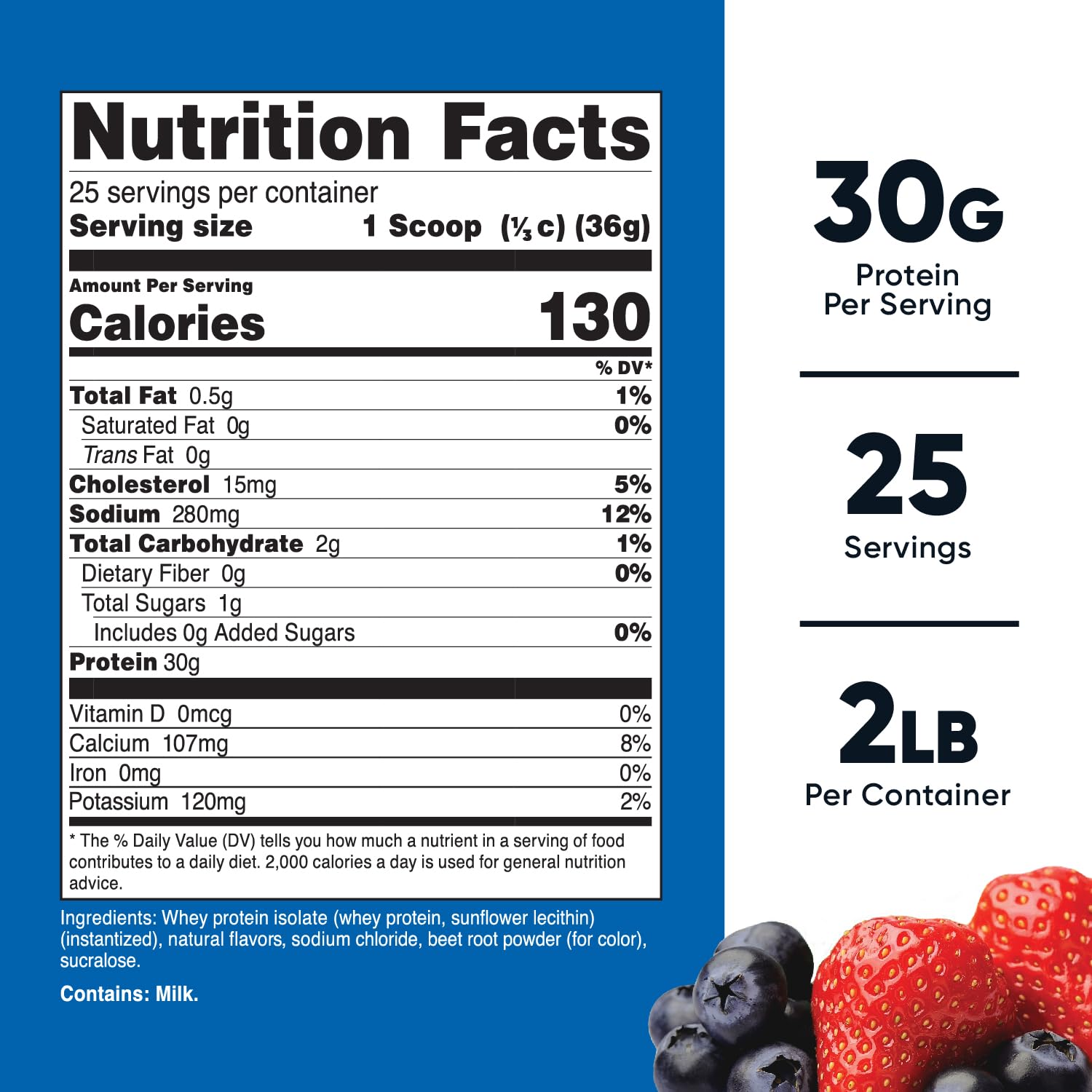 Nutricost Whey Protein Isolate (Strawberry Acai, 2 Pounds) Nutricost uk supplements
