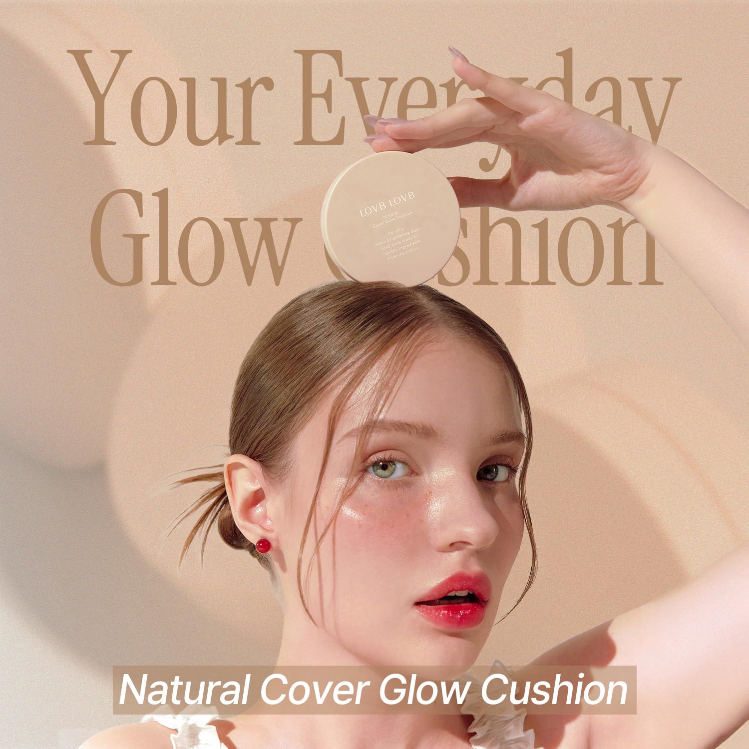 LOVB LOVB Natural Cover Glow Cushion Foundation | Satin Radiant Finish | Korean Foundation Makeup | Long-Lasting Natural Coverage | for All Skin Types 0.42 oz. (23N Natural Beige) LOVB LOVB uk supplements