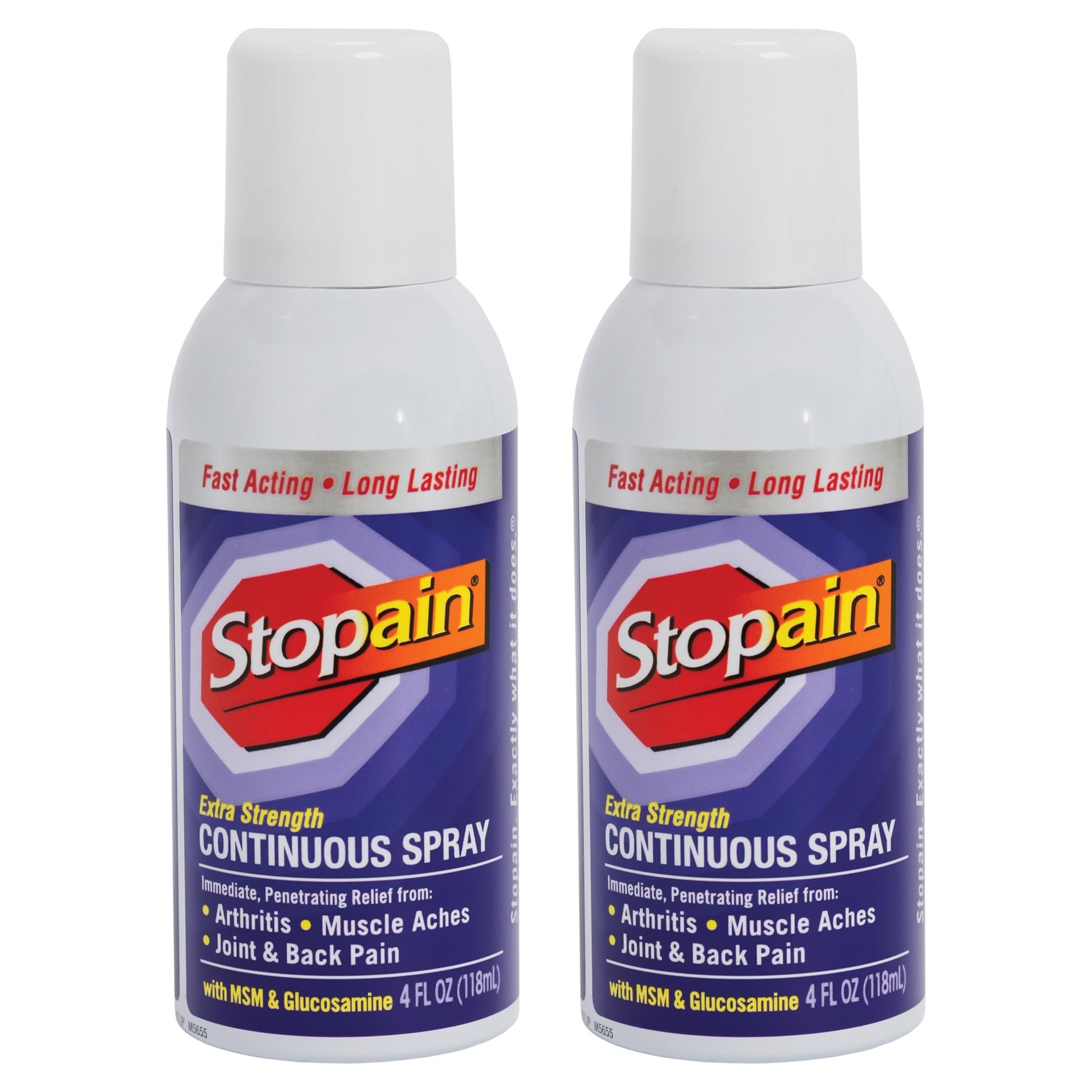 Stopain Pain Relief Spray 4oz (2 Pack) USA Made, Max Strength Fast Acting with MSM, Glucosamine, Menthol for Arthritis, Lower Back, Neck, HSA FSA Approved Topical Analgesic Products Stopain uk supplements