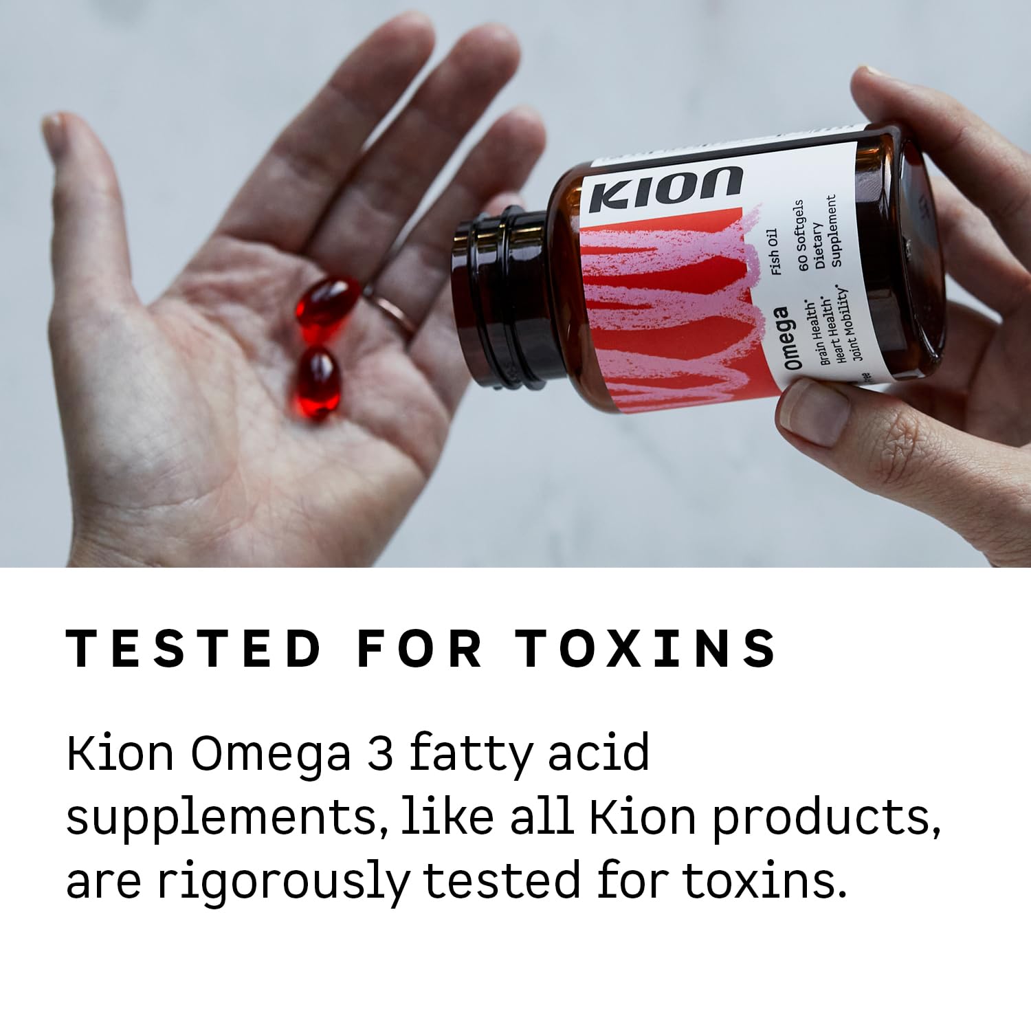Kion Omega - Omega 3 Fatty Acid Supplements - DHA Supplements - Mini Fish Oil Softgels - Omega 3 DHA EPA Fish Oil Pills - Fish Oil 1,000 mg - 30 Servings Kion uk supplements
