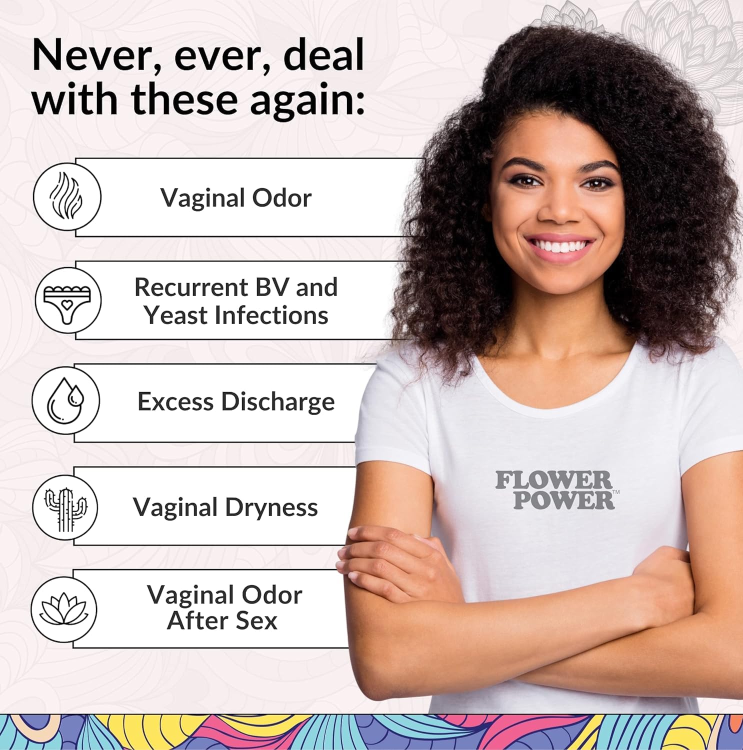 Flower Power Vegan Boric Acid Suppositories - 30 Capsules - 600mg for Vaginal Odor and pH Balance - Made in USA Flower Power uk supplements