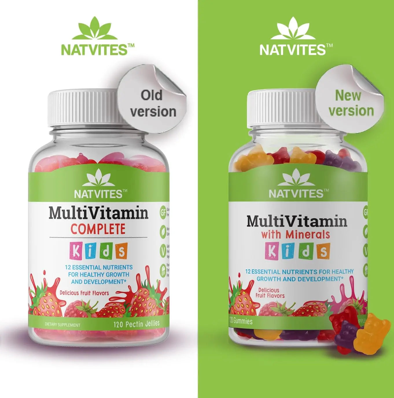 Natvites Complete Kids Multivitamin Gummies – 120 Count of Essential Daily Vitamins & Minerals for Immune Support, Focus, & Growth Natvites uk supplements