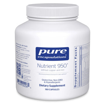 Pure Encapsulations Nutrient 950 Without Copper & Iron | Hypoallergenic Multi-Vitamin/Mineral Formula for Optimal Health | 180 Capsules Pure Encapsulations uk supplements