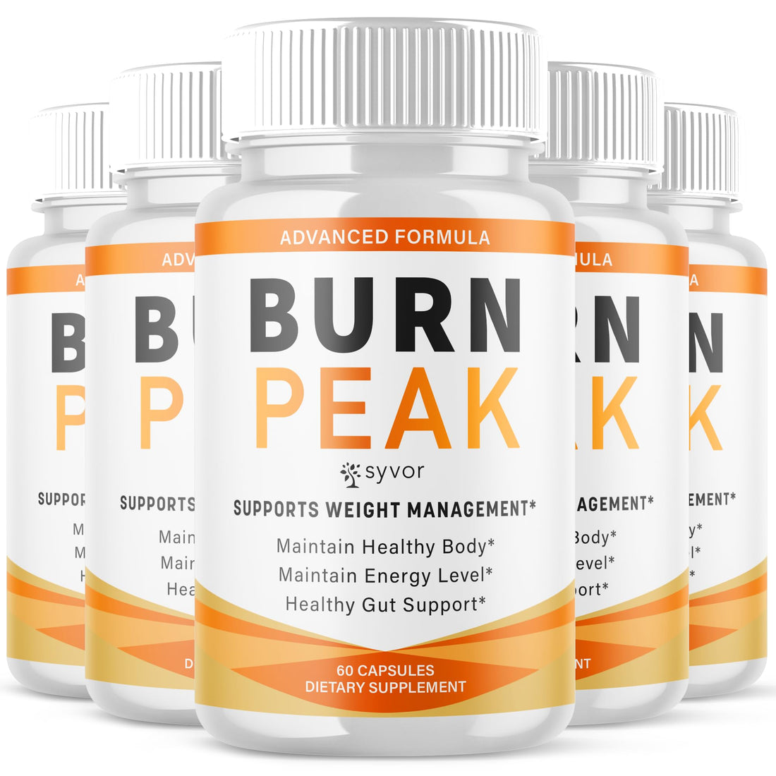 (5 Pack) Burn Peak Capsules, Official Burnpeak Pink Salt Pills with All Natural Ingredients, Advanced Health and Wellness Supplement with Premium Vitamins for Active Lifestyle Support (300 Capsules) Syvor uk supplements