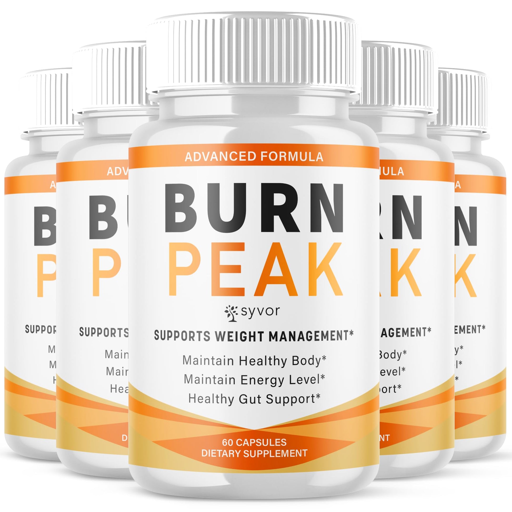 (5 Pack) Burn Peak Capsules, Official Burnpeak Pink Salt Pills with All Natural Ingredients, Advanced Health and Wellness Supplement with Premium Vitamins for Active Lifestyle Support (300 Capsules) Syvor uk supplements