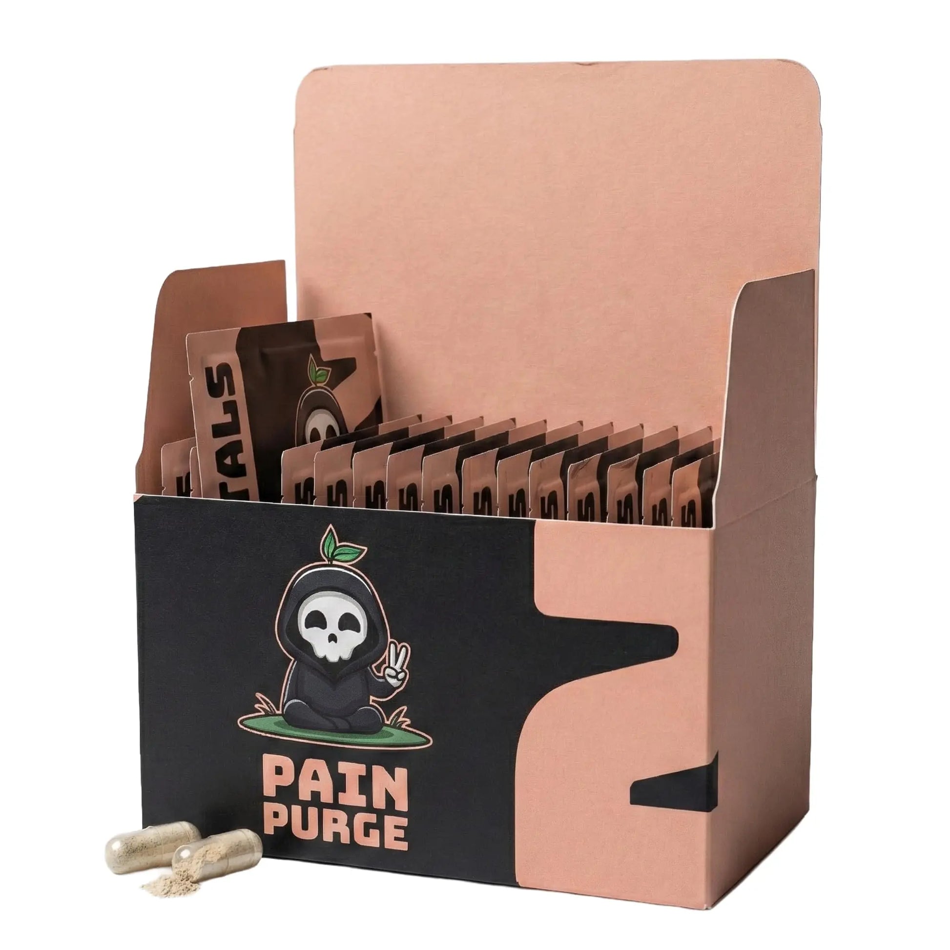 Mortals Pain Purge Daily Comfort Capsules — 7-Ingredient Botanical Blend with Turmeric, Boswellia, Willow Bark & Ginger — Vegan, cGMP, Made in USA (15 Pouches) Mortals uk supplements
