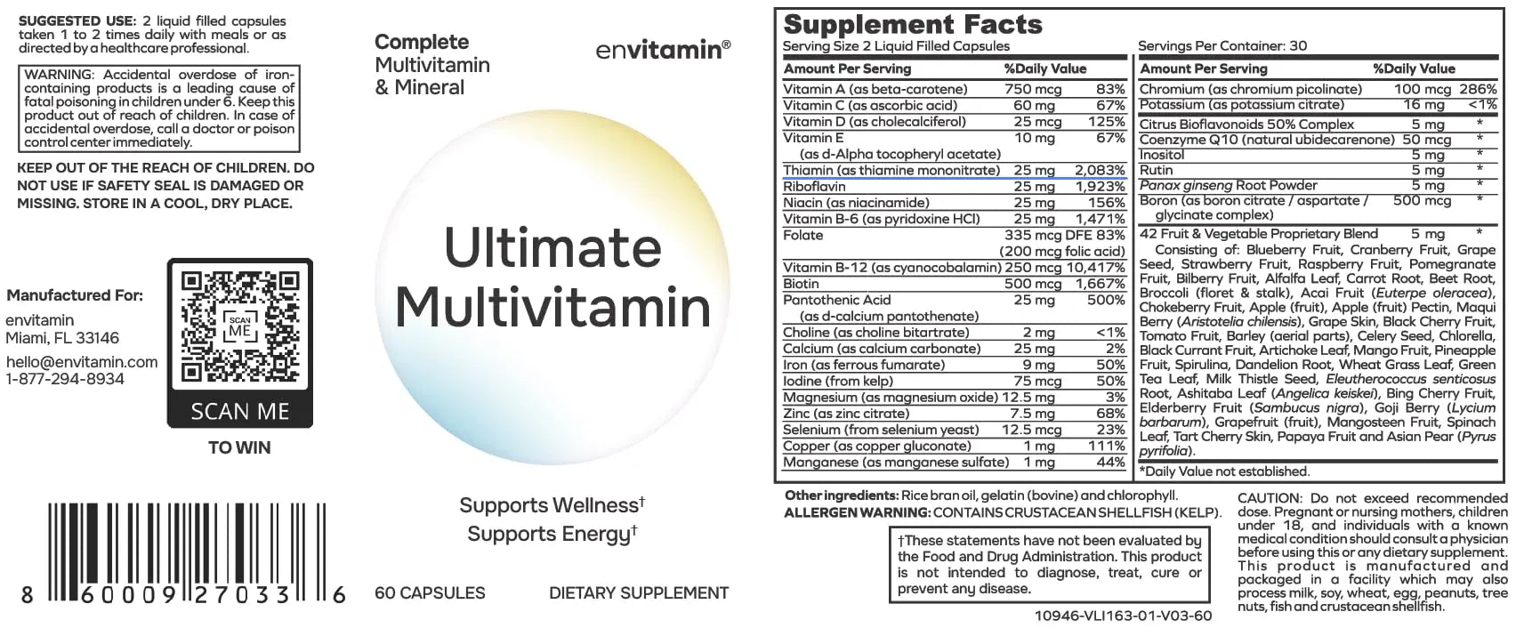 envitamin Women's Multivitamin and Ultimate Multivitamin Bundle (2 Products) envitamin uk supplements