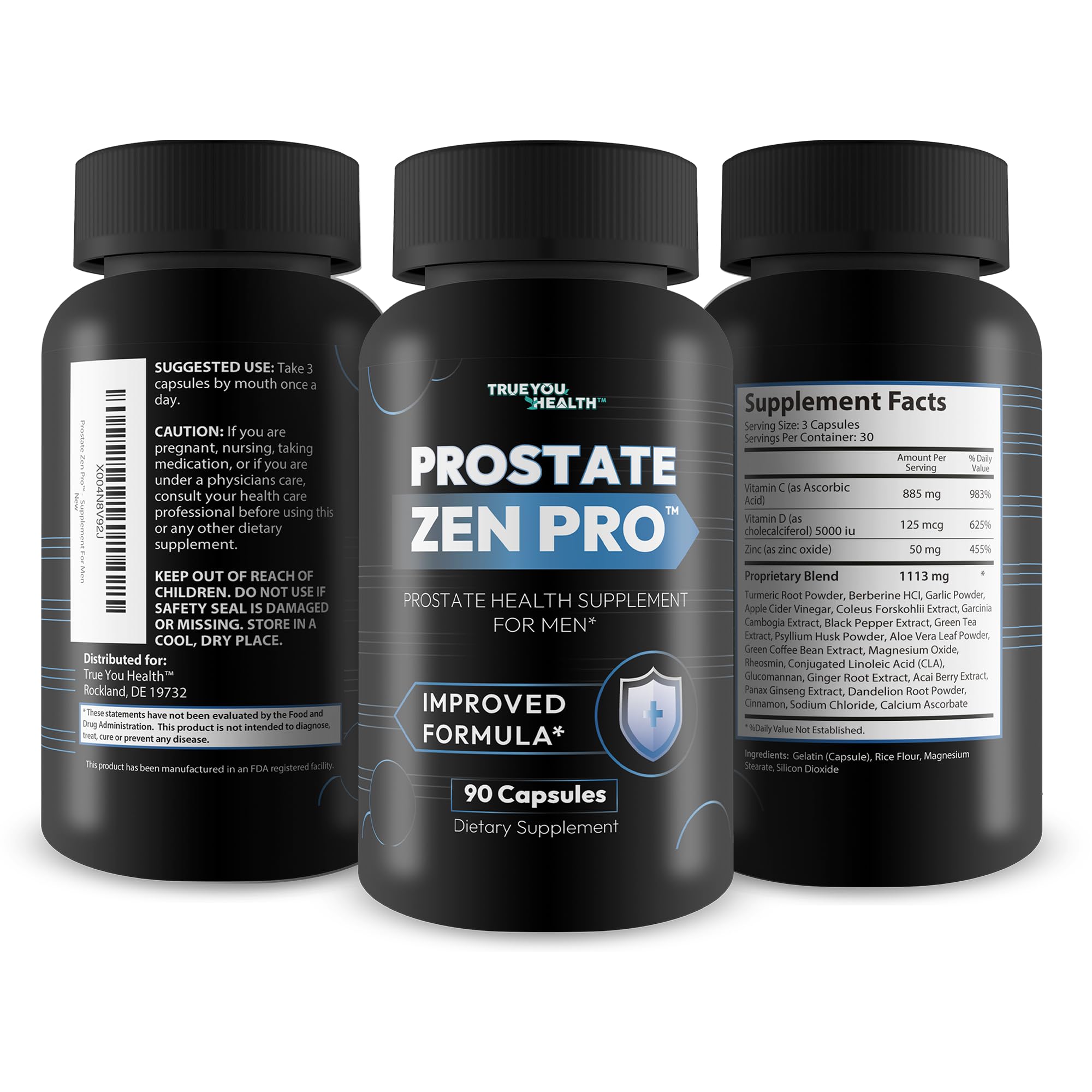 Prostate Zen Pro - Improved Formula - Our Best Prostate Health Supplement for Men - Our Best Prostate Support Supplement for Men’s Health - Natural Prostate Genix ProstaZen True You Health uk supplements