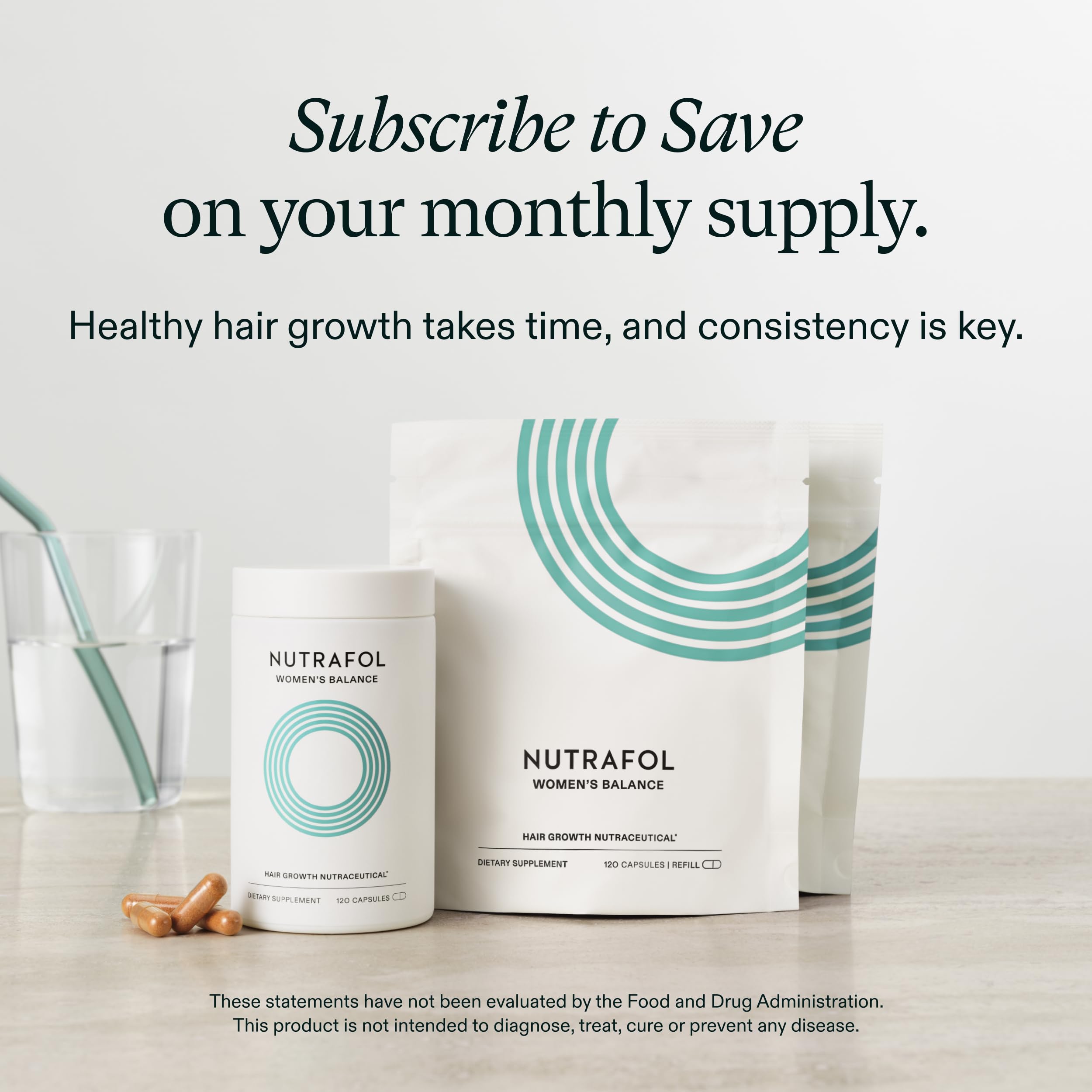 Nutrafol Women's Balance Hair Growth Supplements, Ages 45 and Up, Clinically Proven for Visibly Thicker Hair and Scalp Coverage, Dermatologist Recommended - 1 Month Supply Nutrafol uk supplements