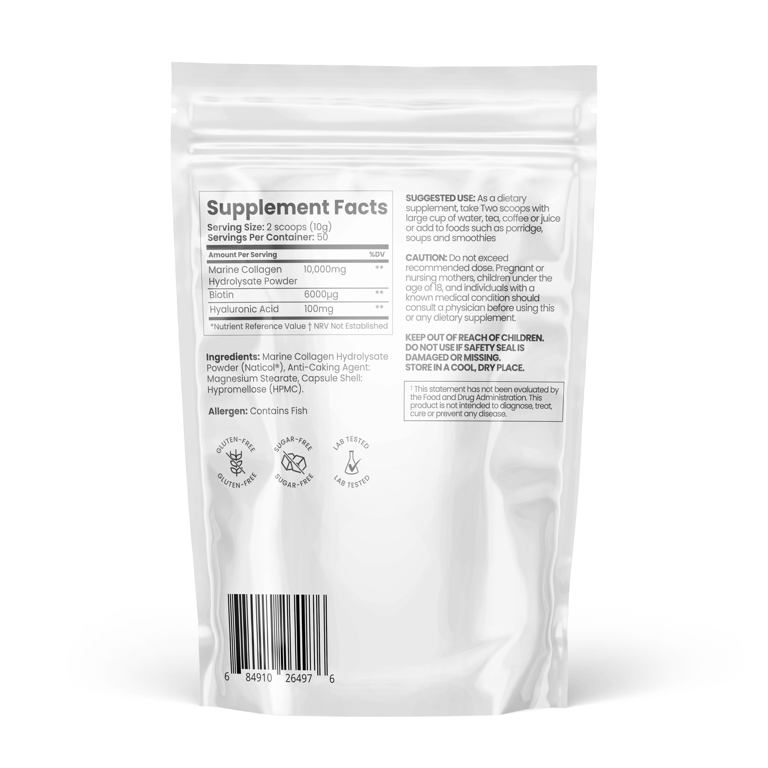 Collagen Powder for Women with Added Biotin and Hyaluronic Acid, Colageno for Women Lidoque uk supplements