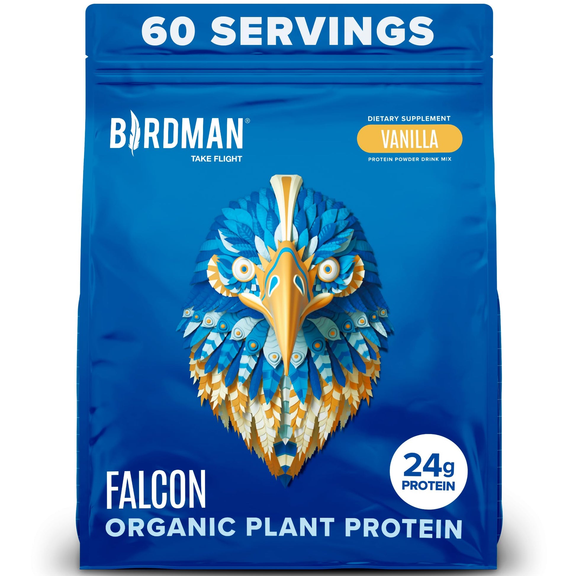 BIRDMAN Falcon Vegan Protein Powder Organic, Stevia & Sugar Free, Plant Based Protein BIRDMAN uk supplements