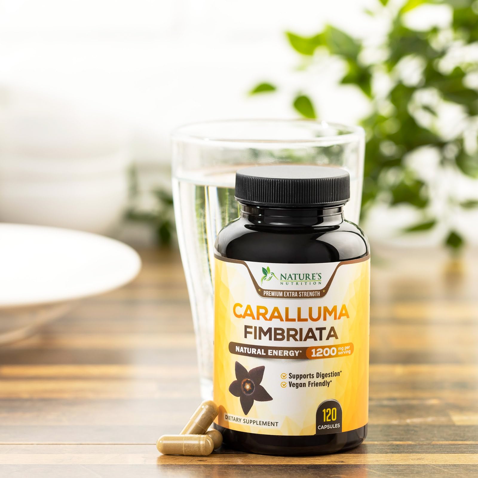 Pure Caralluma Fimbriata Extract Highly Concentrated 1200mg - Natural Endurance Support Nature's Nutrition uk supplements