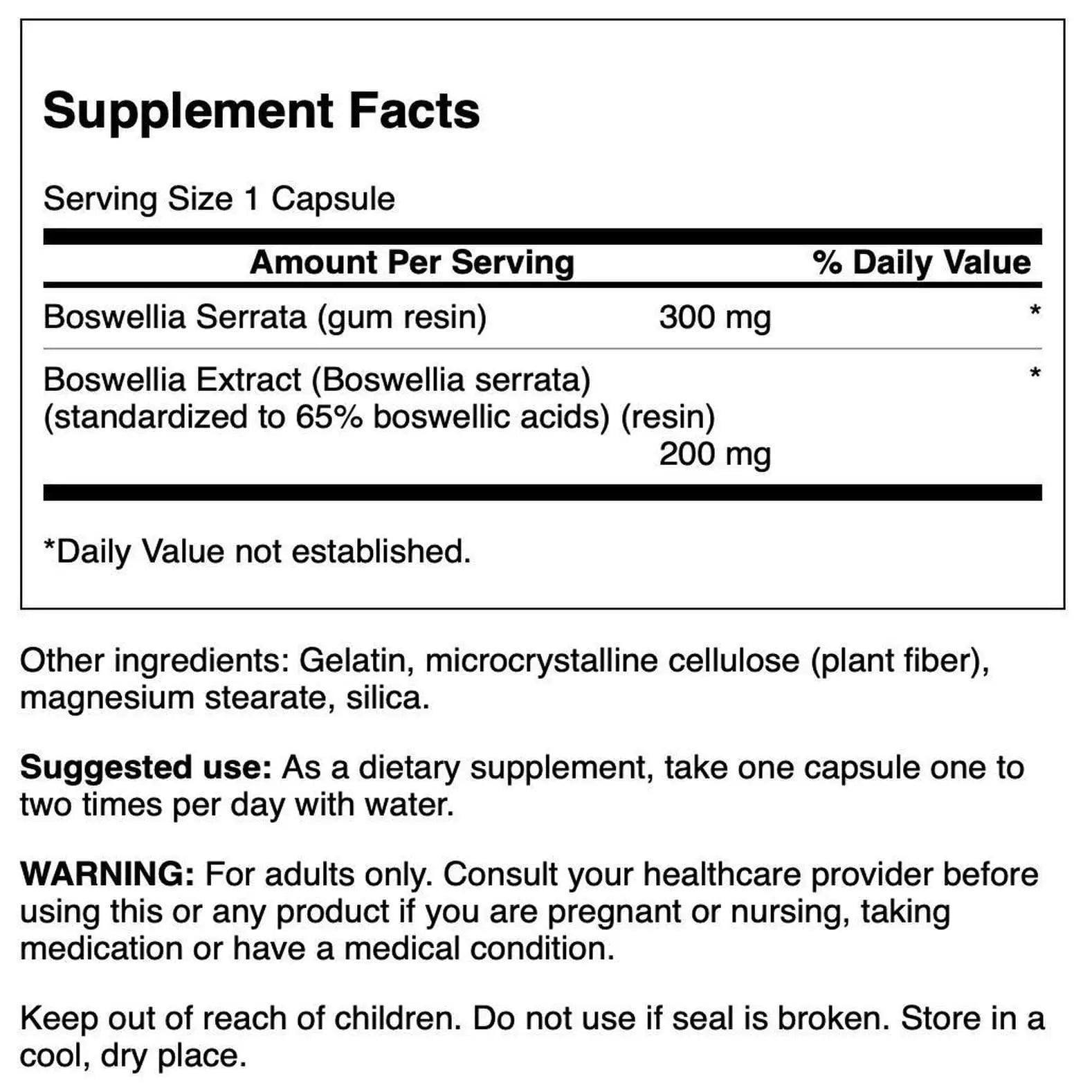 Swanson Boswellia Serrata - Whole Herb & Standardized Extract 120 Caps (2 Pack) Swanson uk supplements