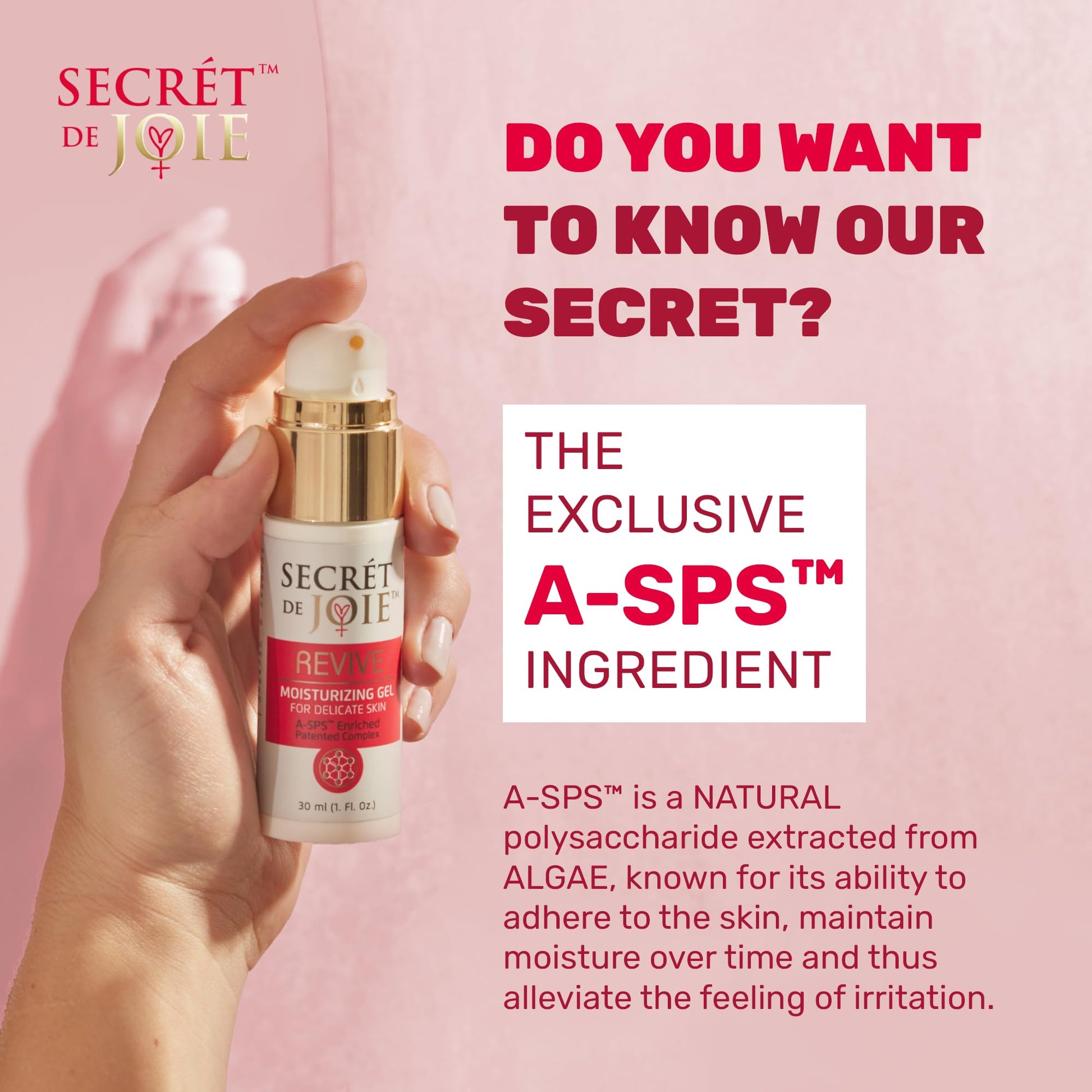 SECRET DE JOIE REVIVE Vaginal Moisturizer for Women - Long-Lasting Dryness & Discomfort Relief SECRET DE JOIE uk supplements