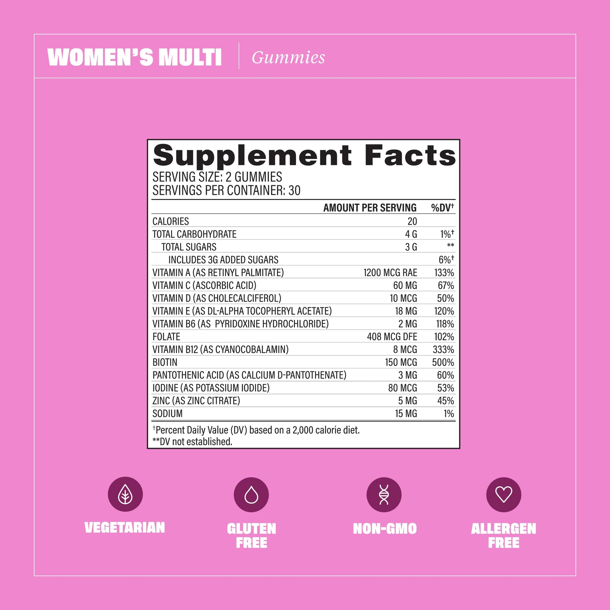 Health By Habit Womens Multivitamin Gummies (60 Gummies) - Non-GMO, Gluten Free Health By Habit uk supplements