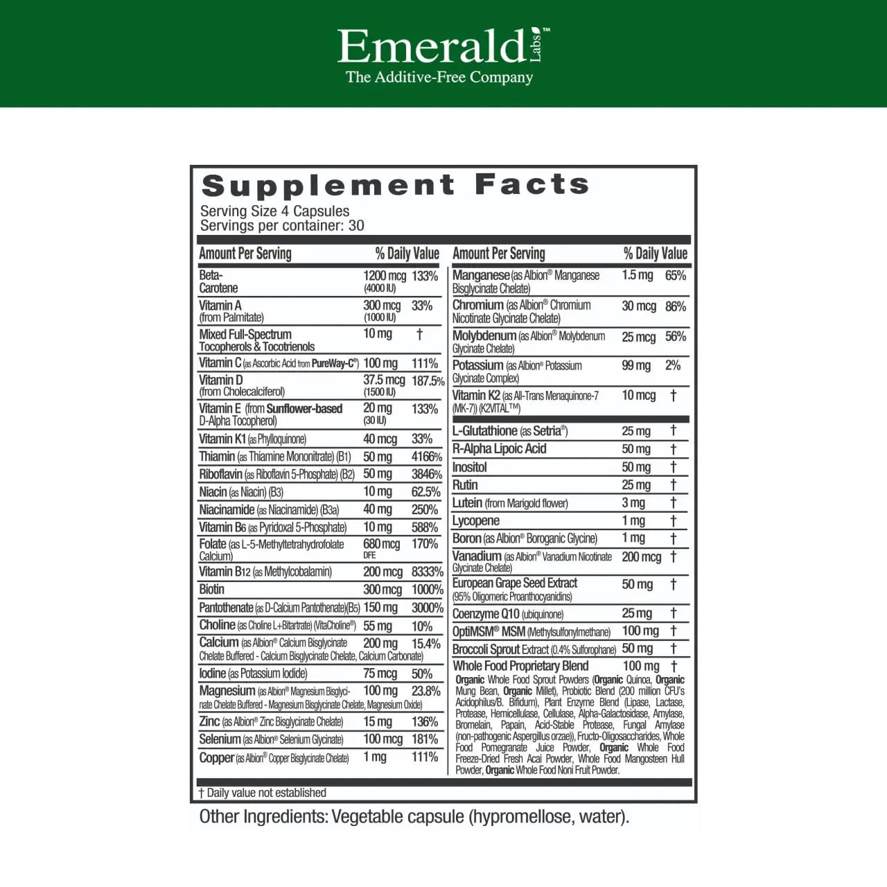 Emerald Labs Women's 45+ Clinical Multi - Multivitamin for Comprehensive Support, Bone & Heart Health* - Designed for Women 45+ Emerald Laboratories uk supplements