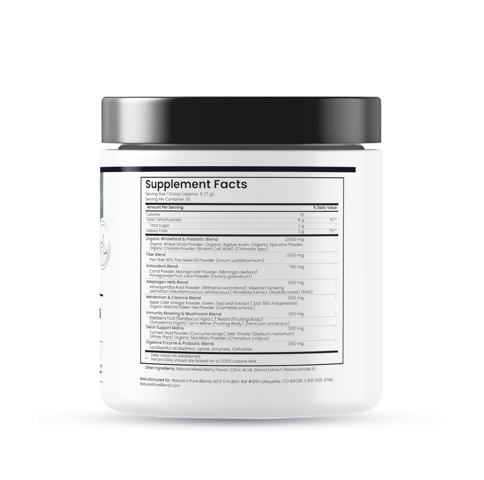 Nature's Pure Blend Super Greens Powder – Organic Greens Superfood Powder Supplements for Green Juice & Smoothie – Probiotic - Drink Mix for Energy Wellness and Digestion (Matcha Flavor, 30 Servings) Nature's Pure Blend uk supplements