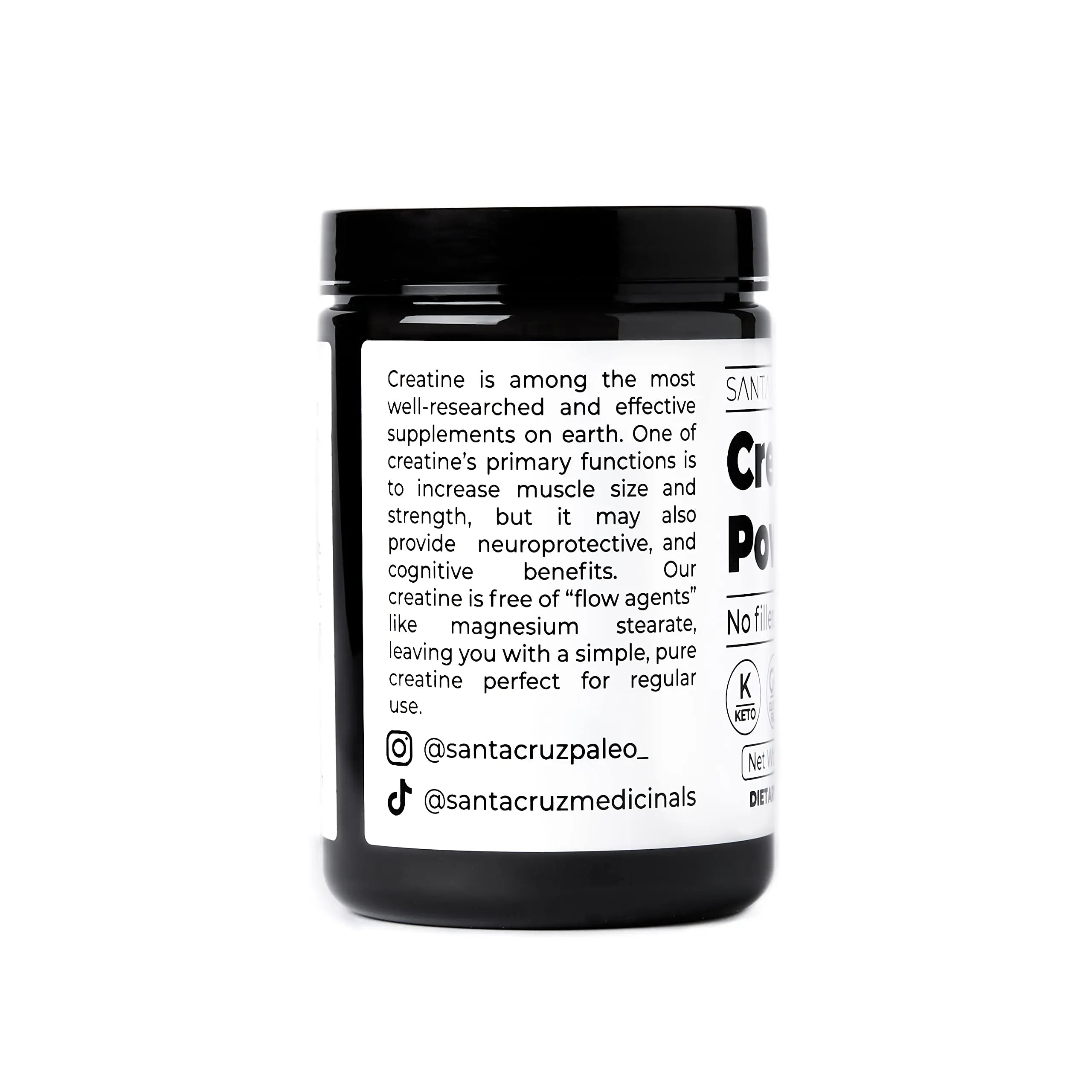Santa Cruz Paleo, Creatine Monohydrate Powder Micronized, Unflavored Pre Workout and Muscle Support Supplement, Gluten Free Keto, Mix with Water or Shakes Santa Cruz Paleo uk supplements