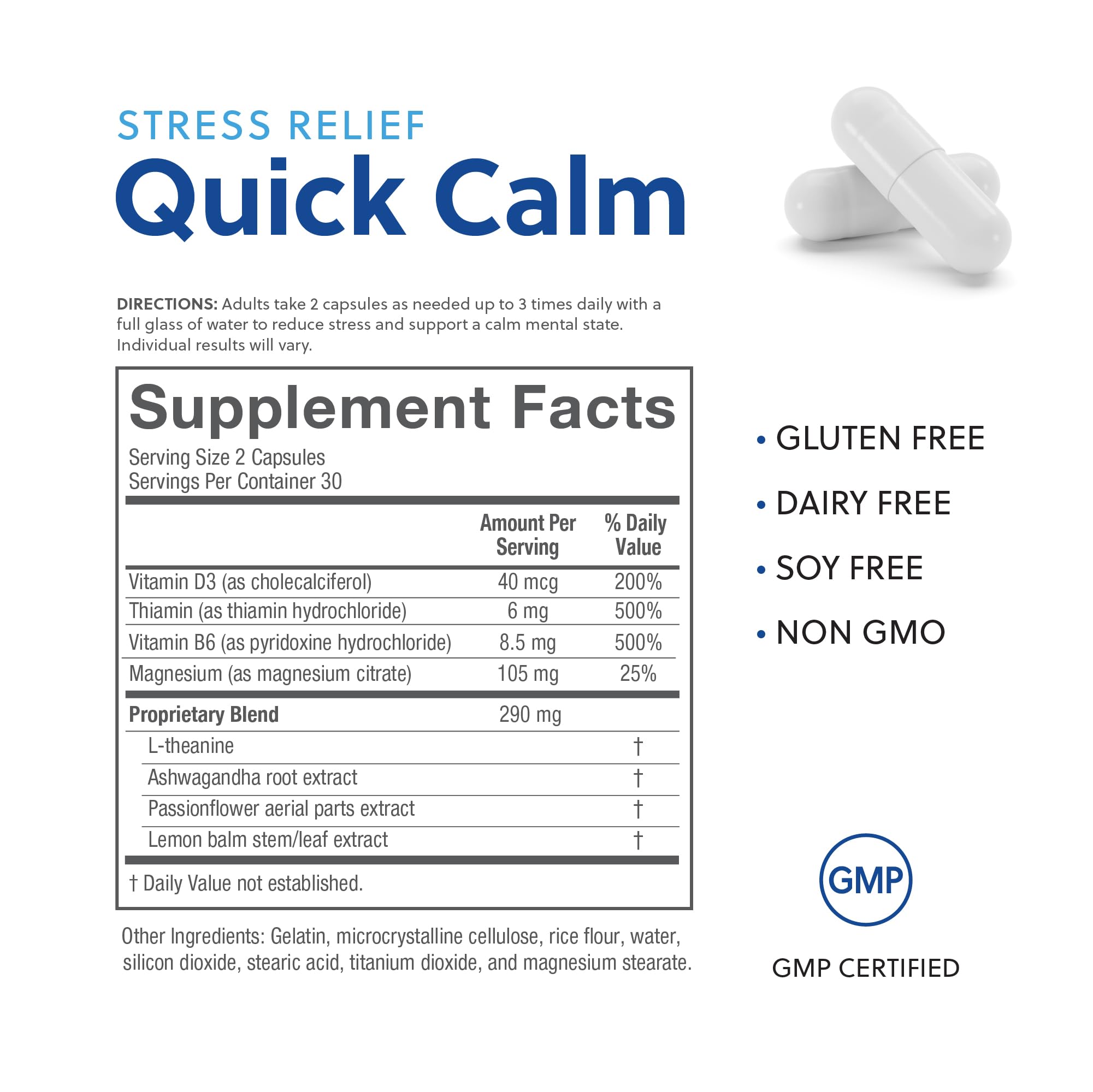 Relacore Quick Calm Mood Support Supplement with Ashwagandha, L-Theanine, Rapid Stress Relief and Relaxation – Cortisol Supplement - 60 ct Relacore uk supplements