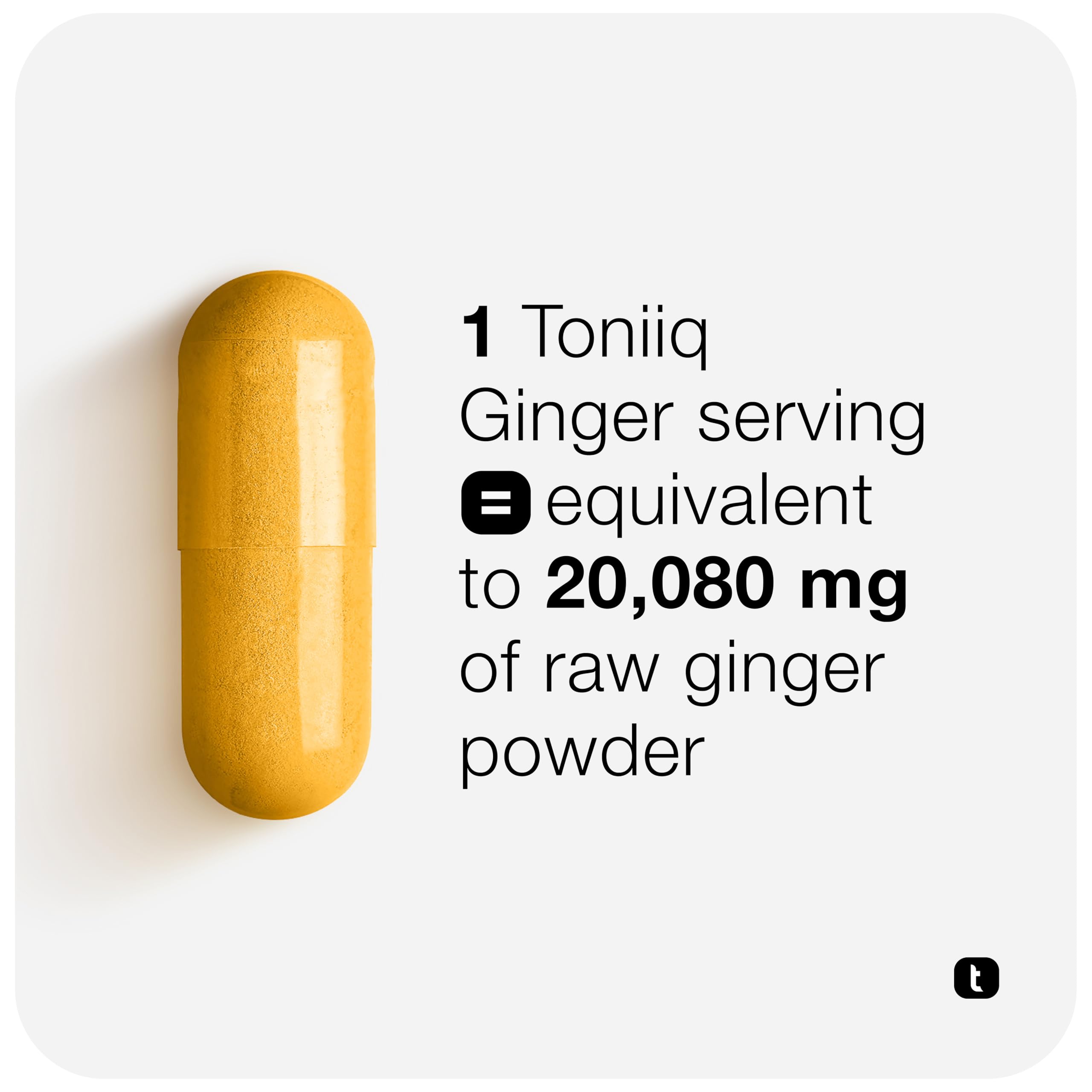 Toniiq Ginger Root Capsules – Ultra High Potency 25:1 Extract with 20% Gingerols – with Curcumin & Black Pepper for Synergy – Lab Tested – 60 Capsules Toniiq uk supplements