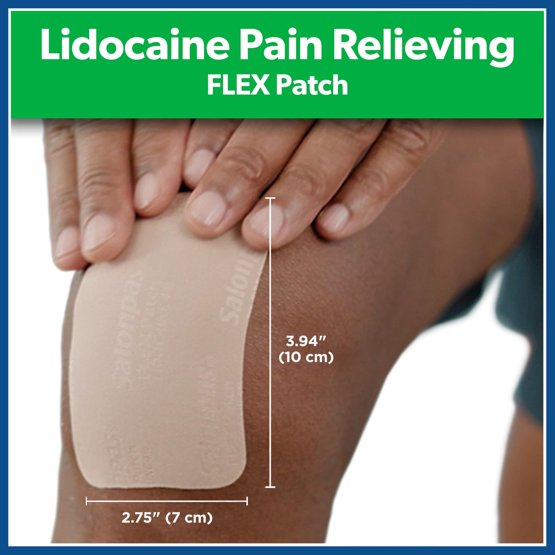 Salonpas Maximum OTC Strength Lidocaine 4% Pain Relieving Flex Patch, Apply for Up to 8 Hours, Unscented, Thin, Flexible, Lightweight, Patch Stays in Place, 7 Patches Salonpas uk supplements