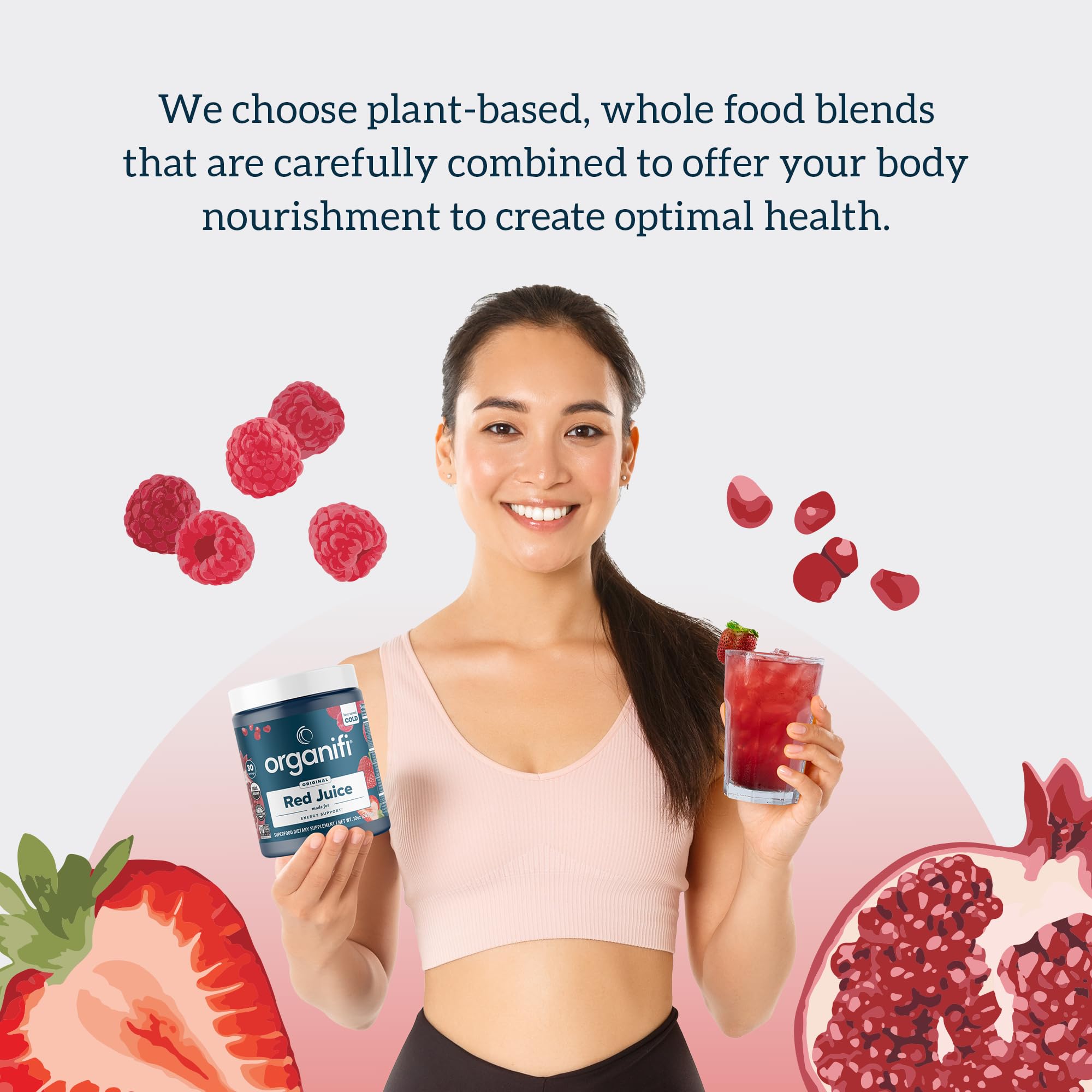 Organifi Red Juice - Vegan Energy Powder - Berry-Flavored Adaptogen Drink Organifi uk supplements
