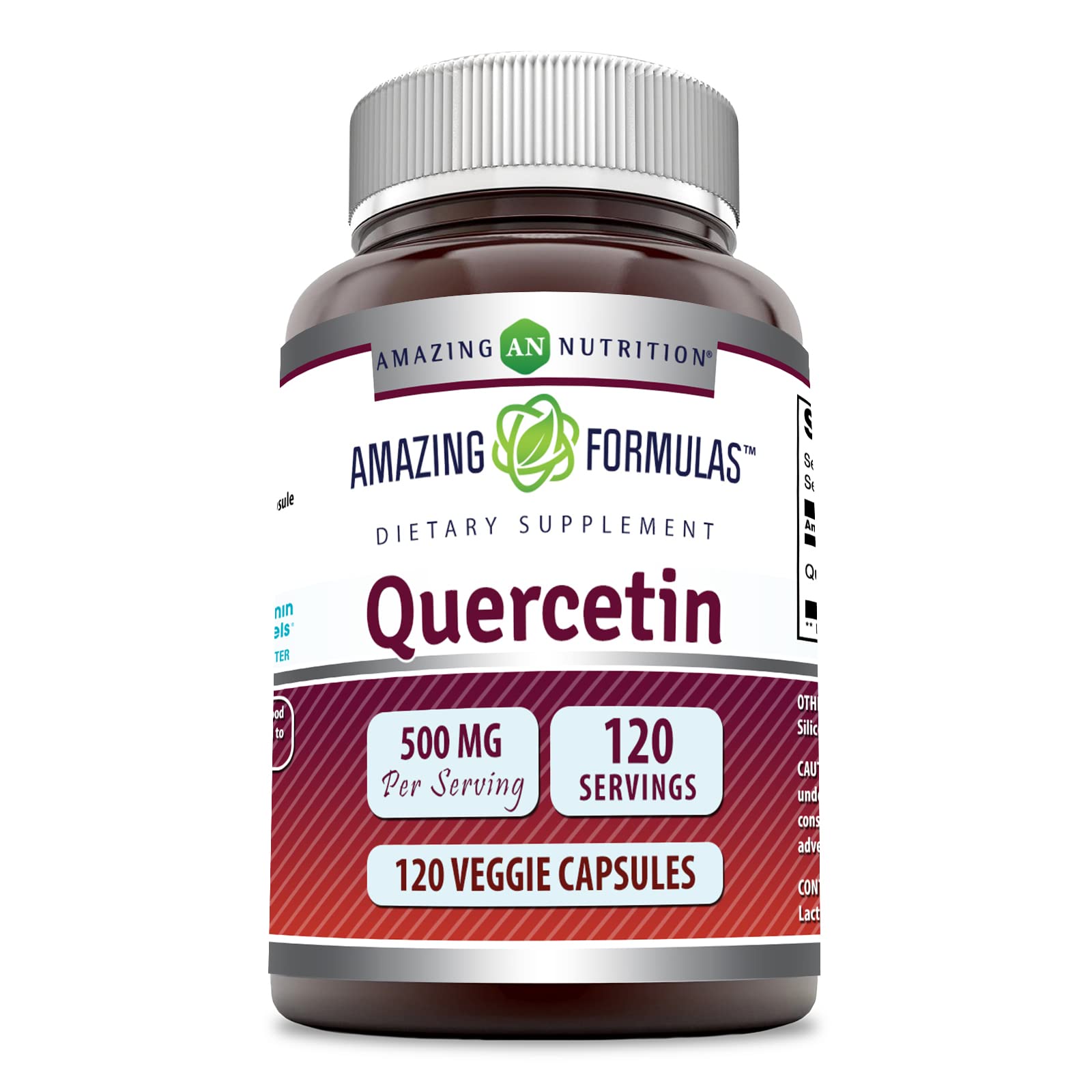 Amazing Formulas Quercetin 500mg 120 Veggie Capsules Supplement - Non-GMO Amazing Nutrition uk supplements