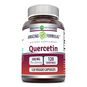 Amazing Formulas Quercetin 500mg 120 Veggie Capsules Supplement - Non-GMO Amazing Nutrition uk supplements