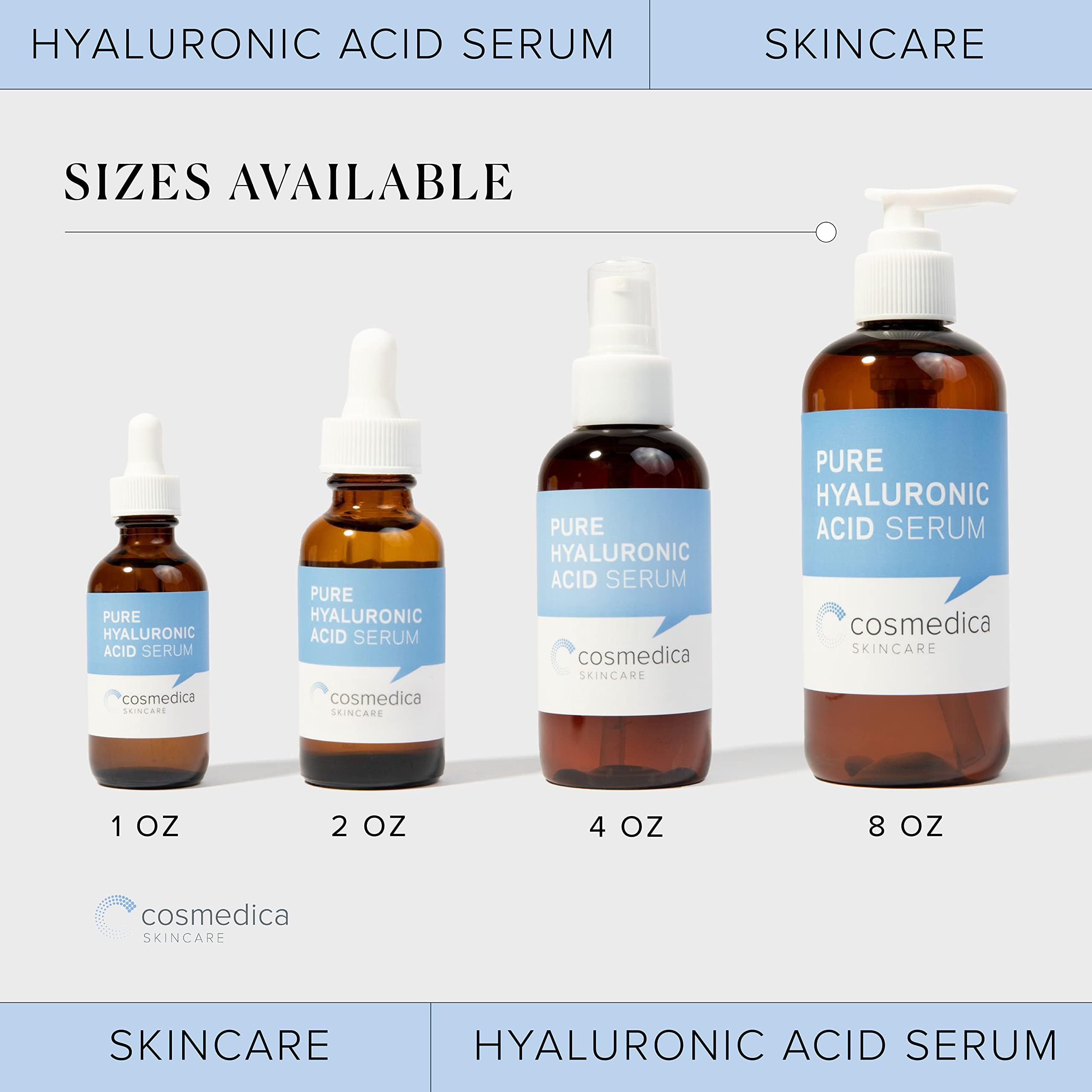 Hyaluronic Acid Serum for Skin 100% Pure Anti Aging Serum Intense Hydration Cosmedica Skincare uk supplements